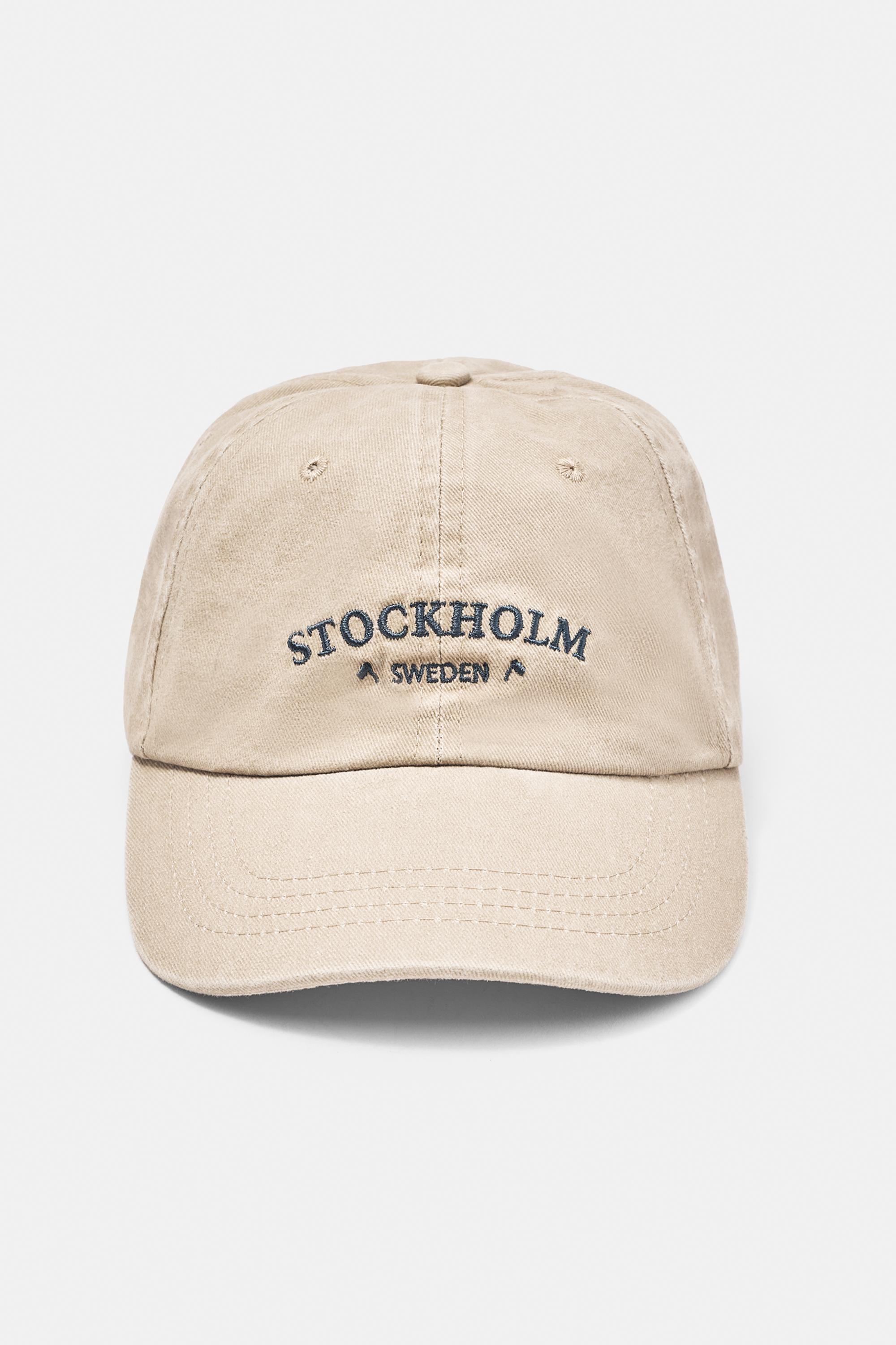 Monaco embroidered cap — Sand