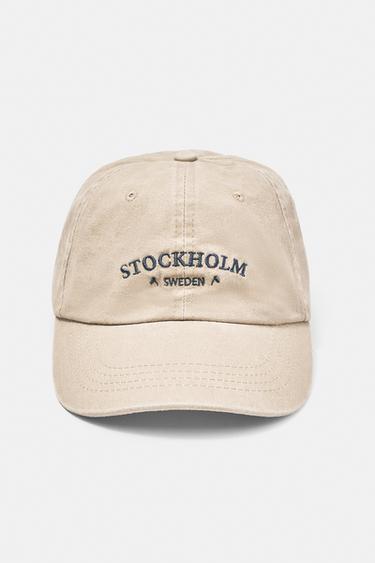 Monaco embroidered cap — Sand 1