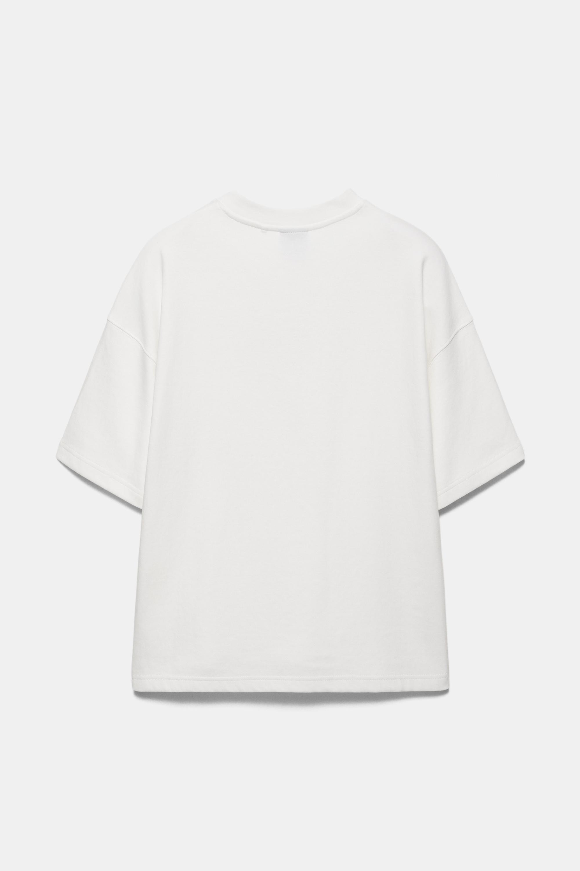 Kısa kollu nakışlı sweatshirt - Görsel 4