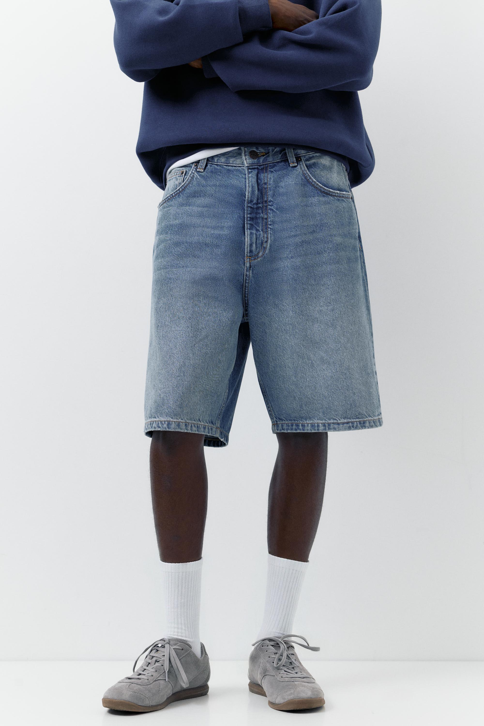 Baggy denim bermuda - Görsel 56