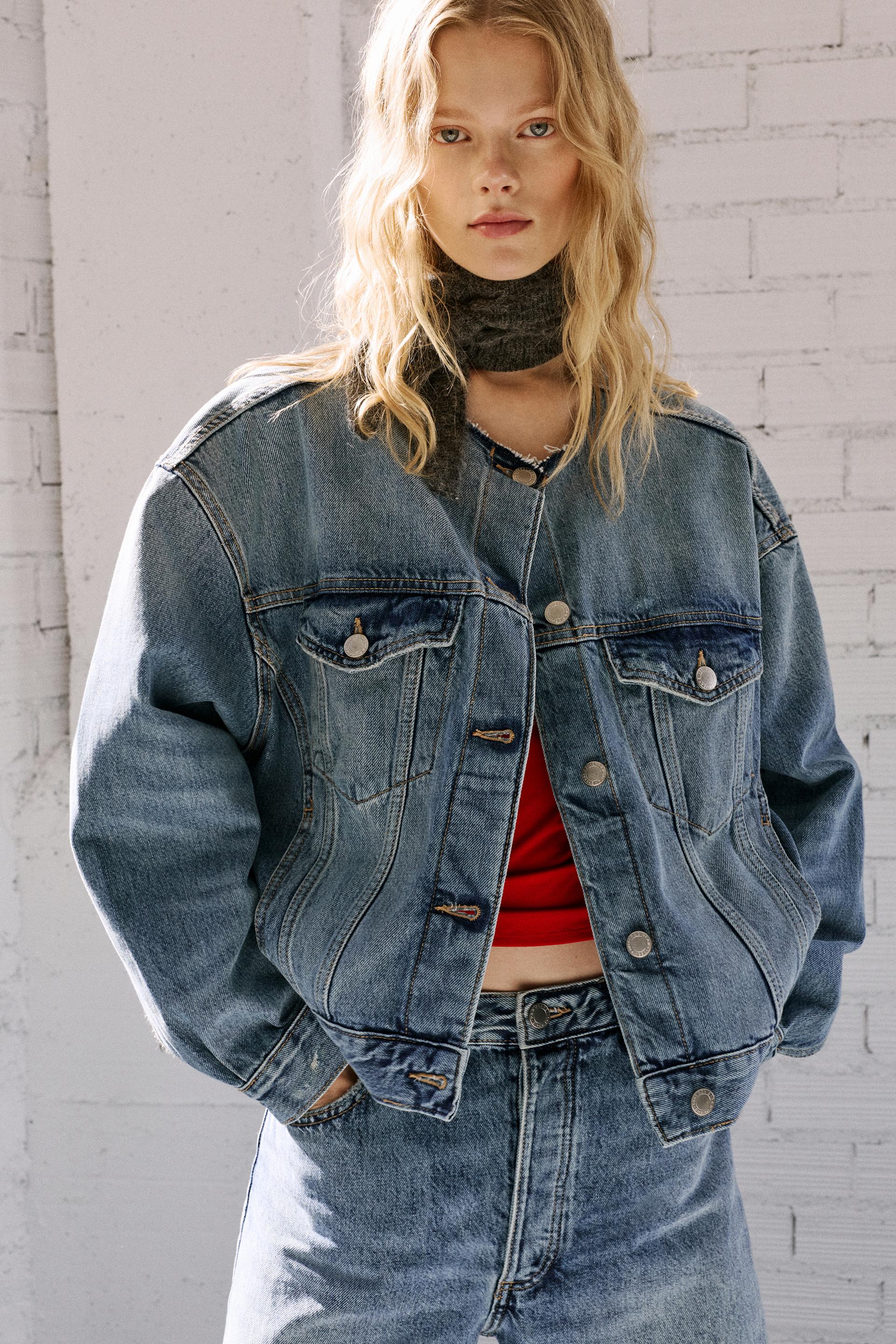 Bomber Giacca Jeans Imbottita Donna Miu Miu Giacca In Denim Blu