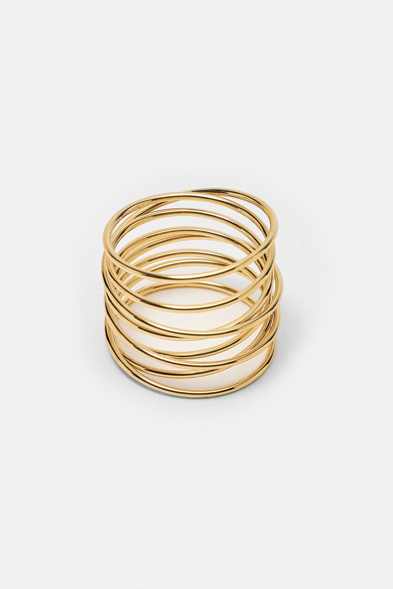 Pack of 3 crossover rings — Gold