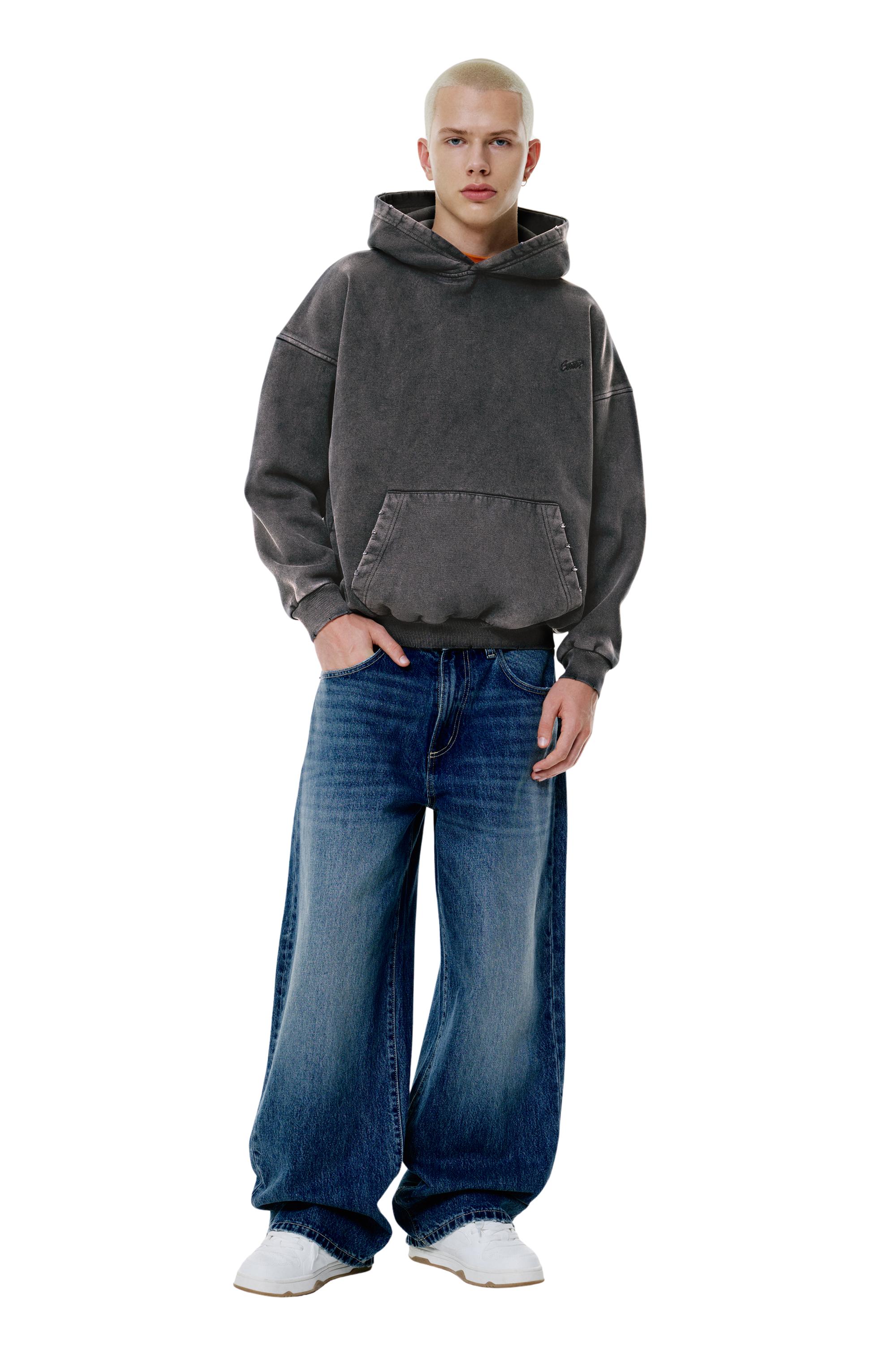 STWD Yıkanmış Kapüşonlu Sweatshirt - Görsel 6