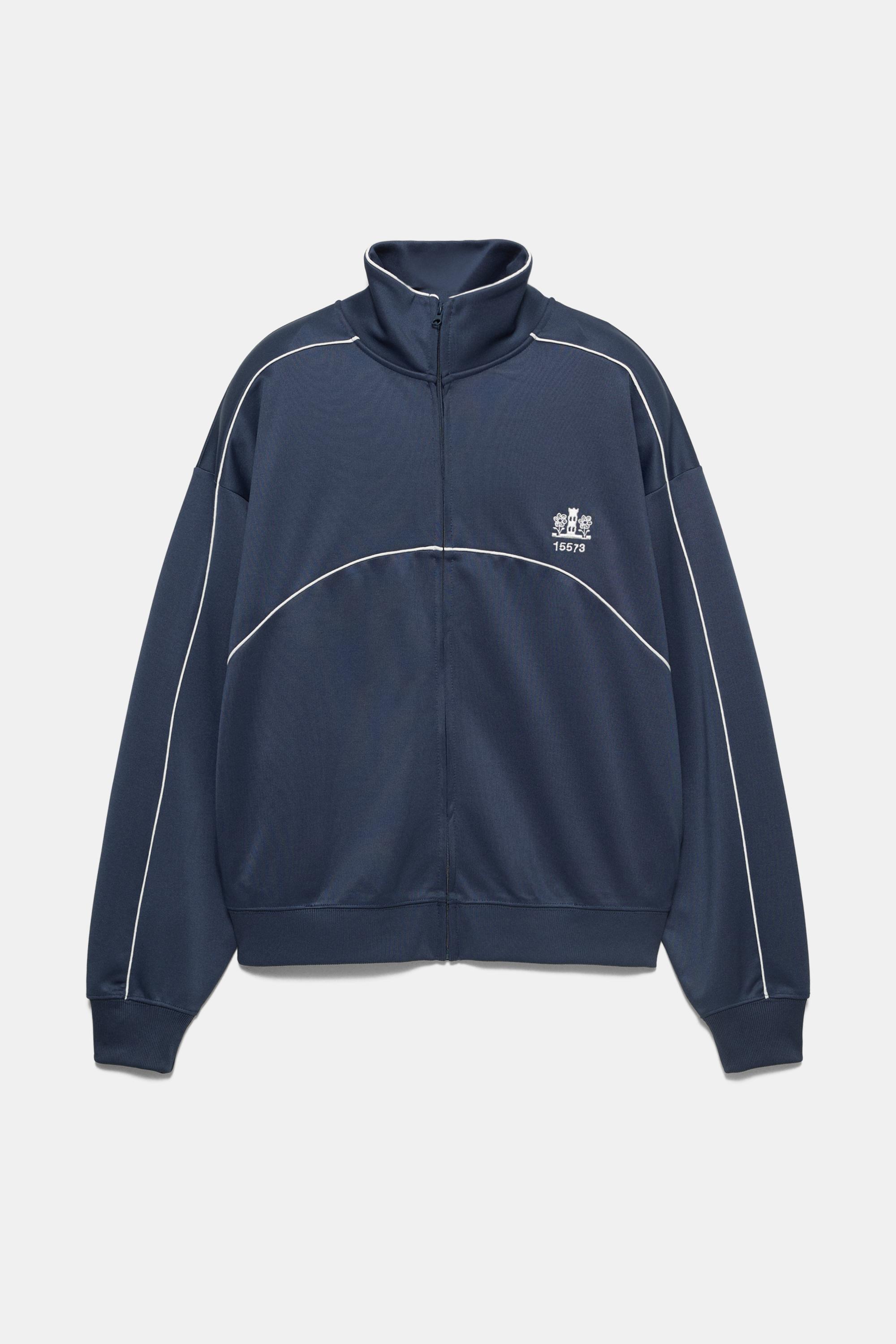 Fermuarlı nakışlı ceket - Görsel 3