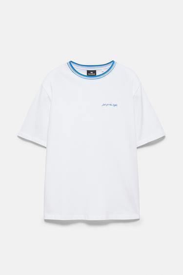 Embroidered slogan T-shirt — Off white 4