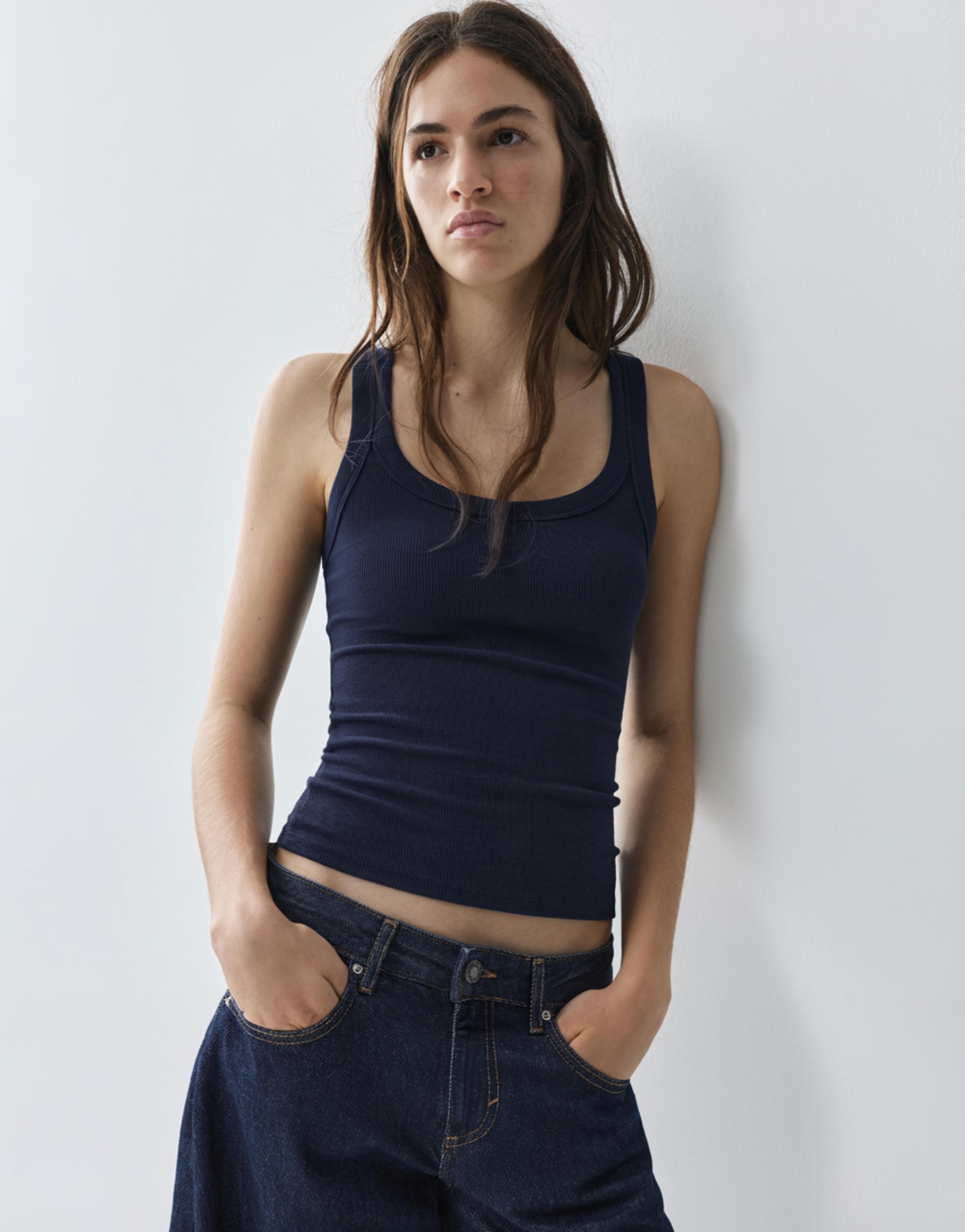 Basic tank top — Navy