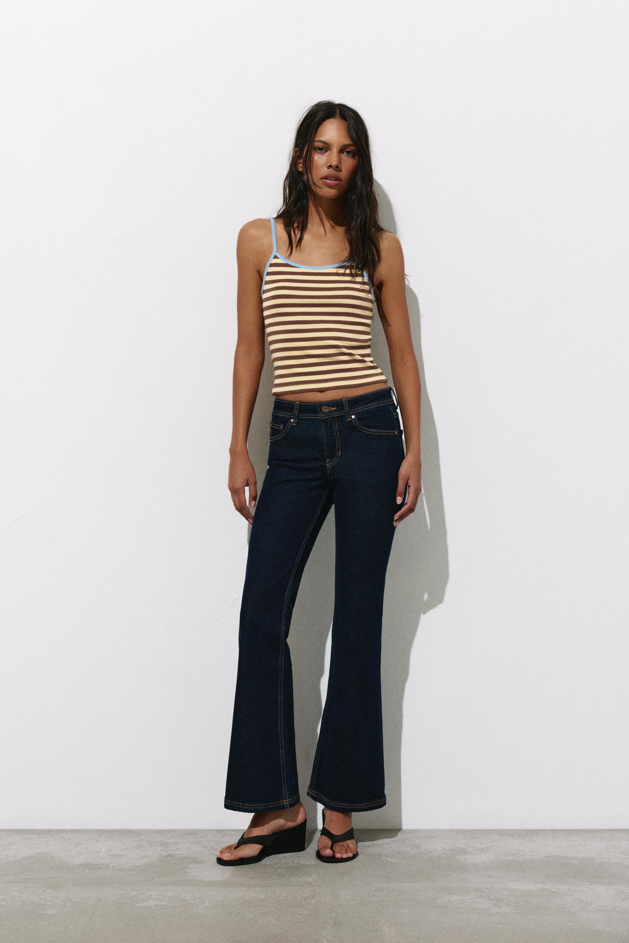 Striped strappy top — Yellow