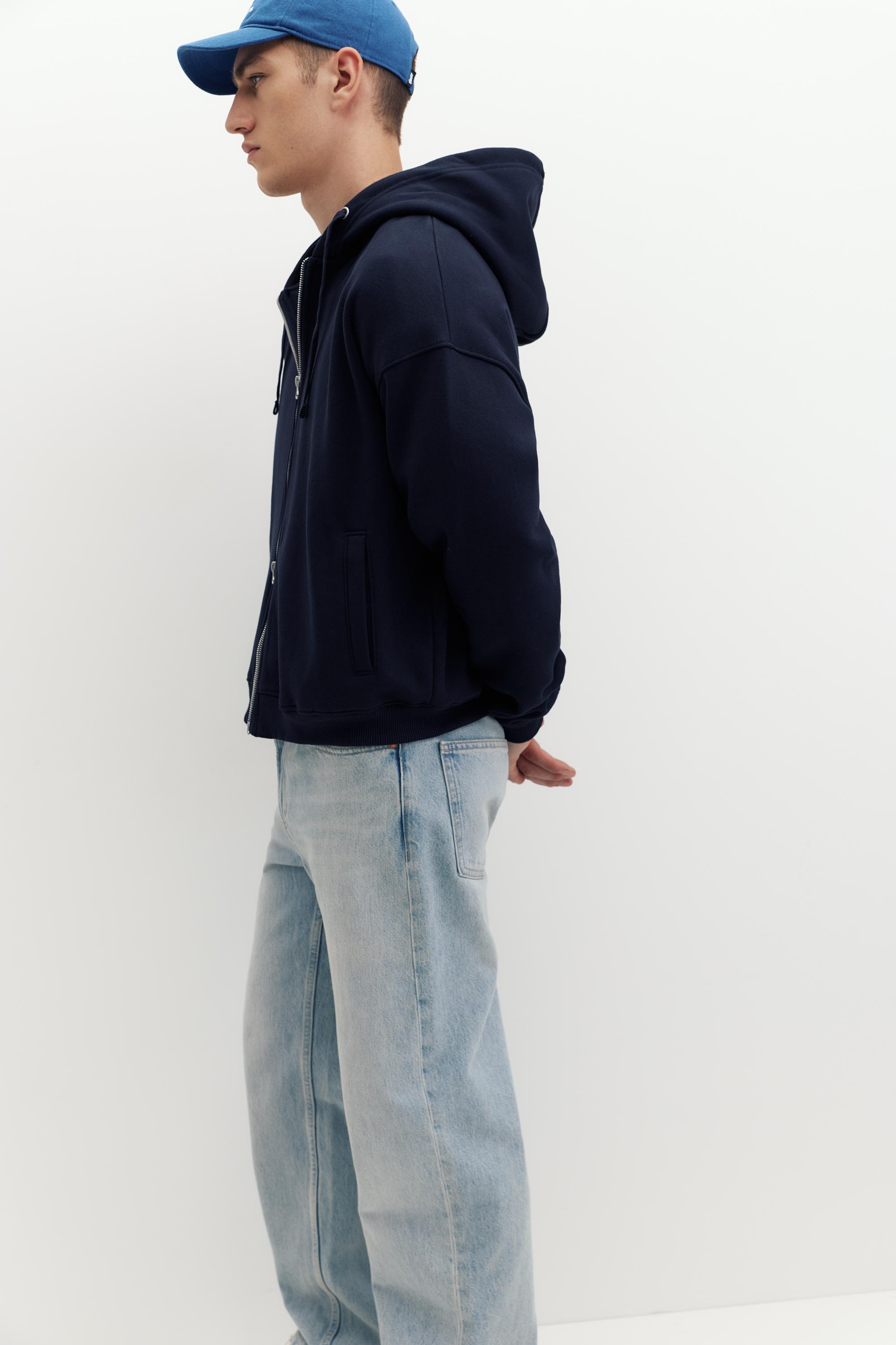 Zip-up hoodie — Navy