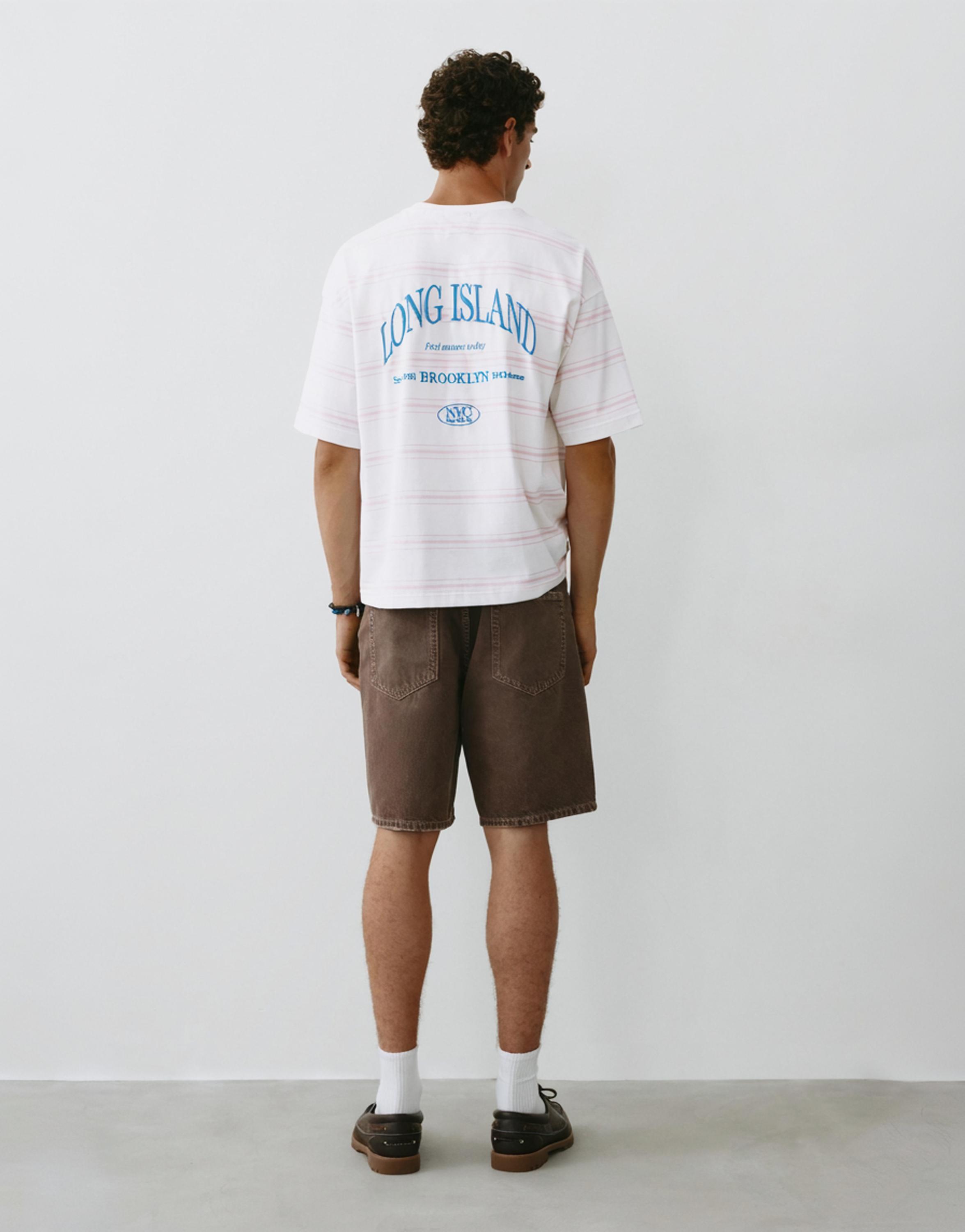 Striped NYC graphic T-shirt — Striped