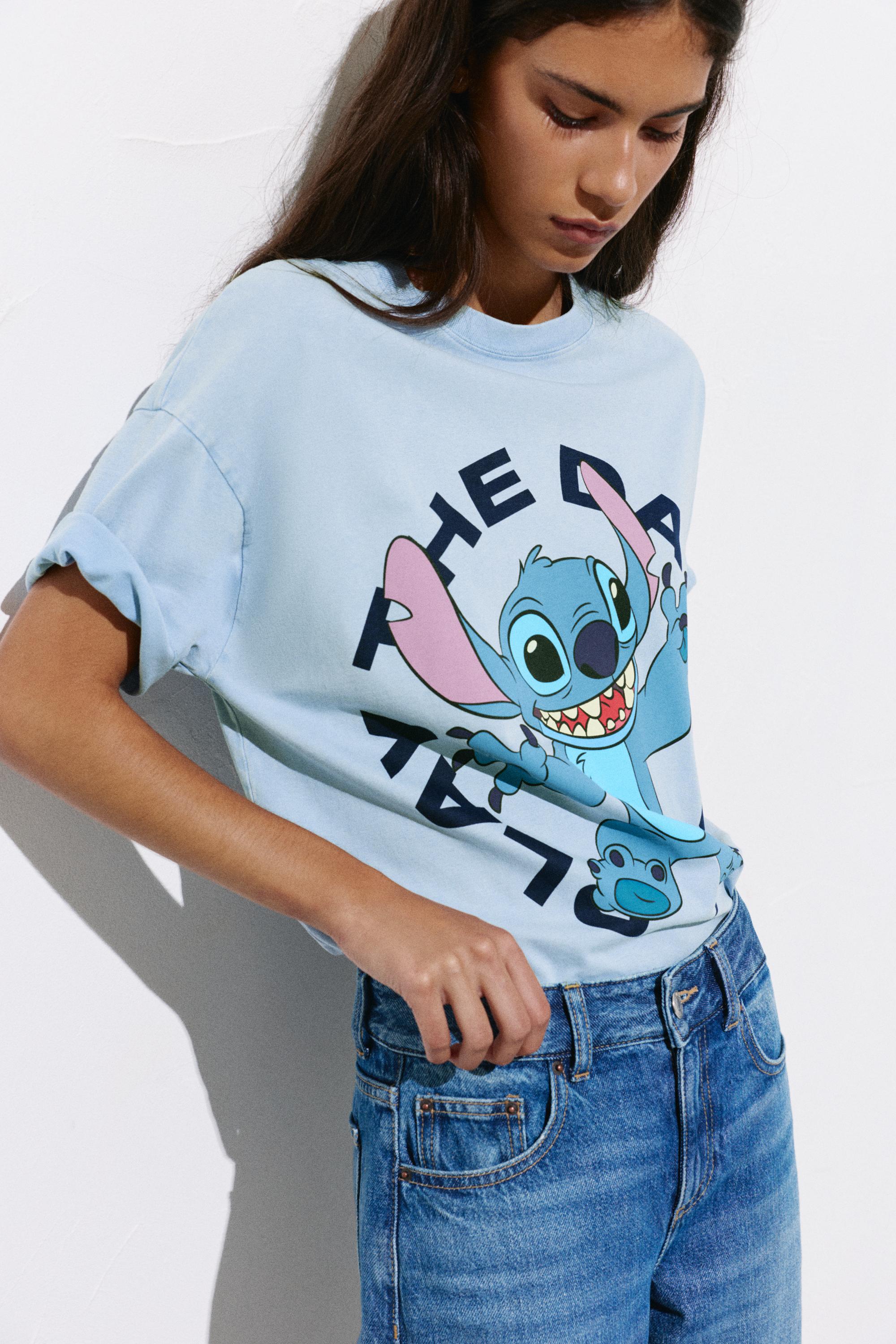 Short sleeve Stitch T-shirt — Faded blue