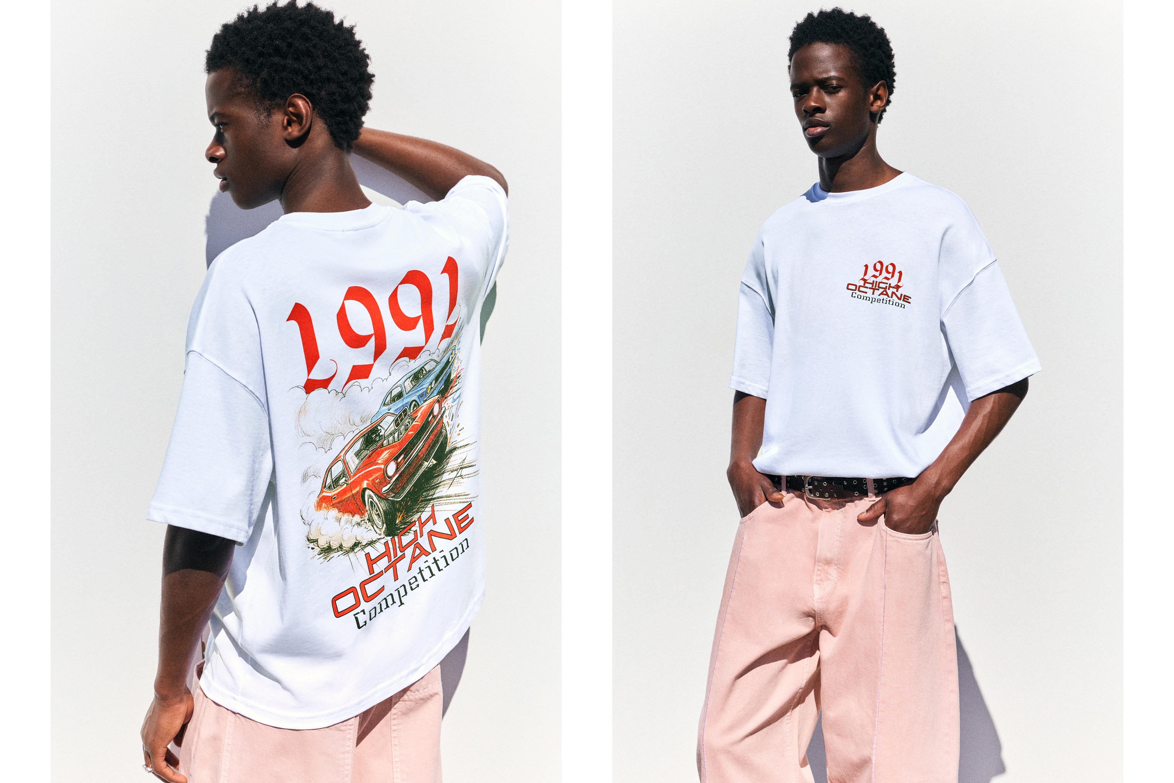 Araba grafik baskılı t-shirt - Görsel 18