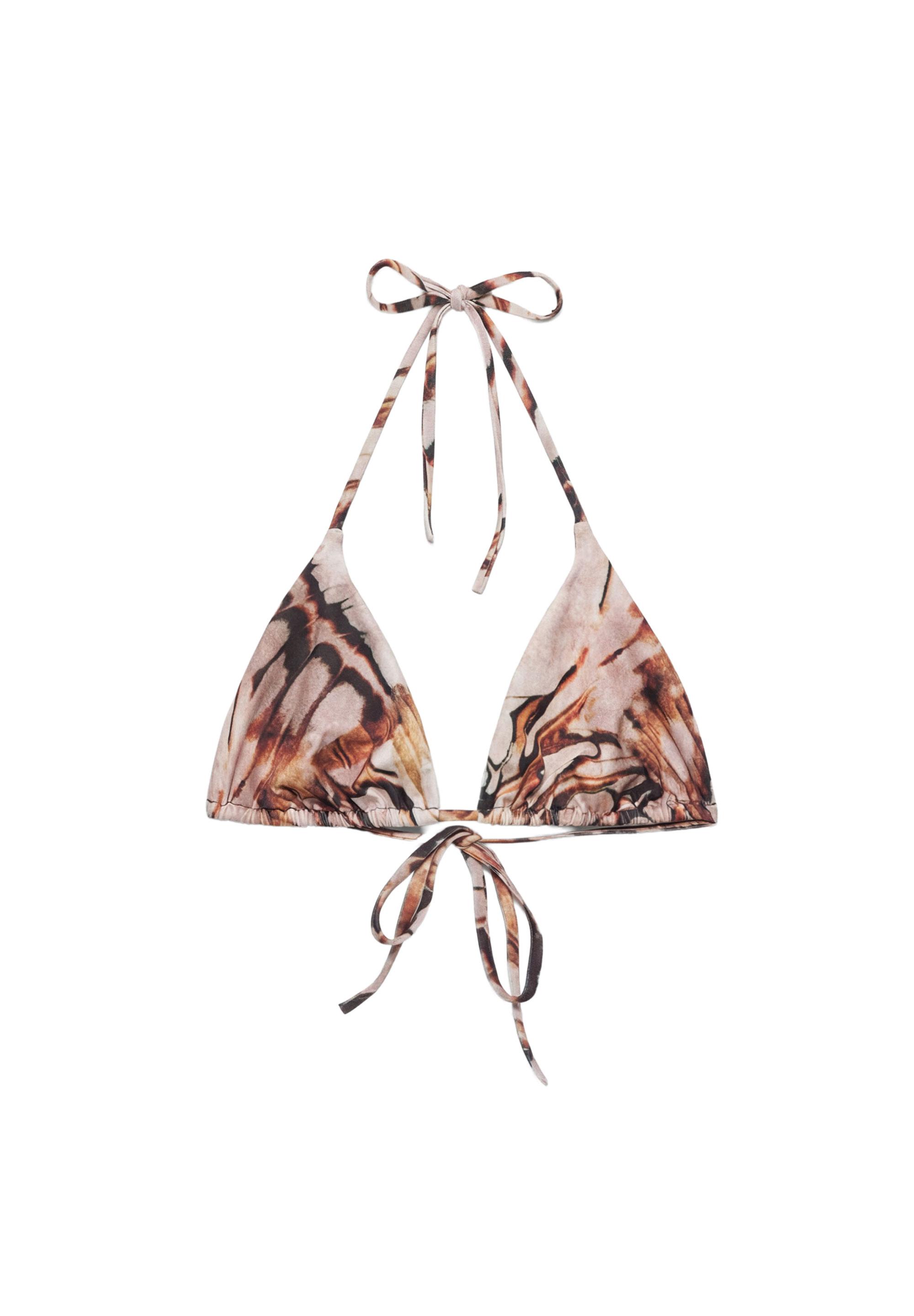Butterfly triangle bikini top — Pink