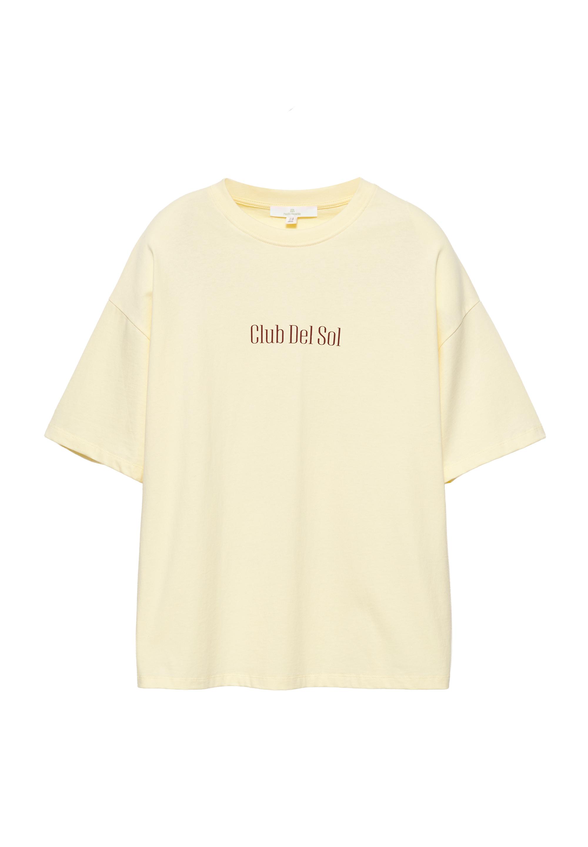 Oversize T-shirt with graphic — Yellow