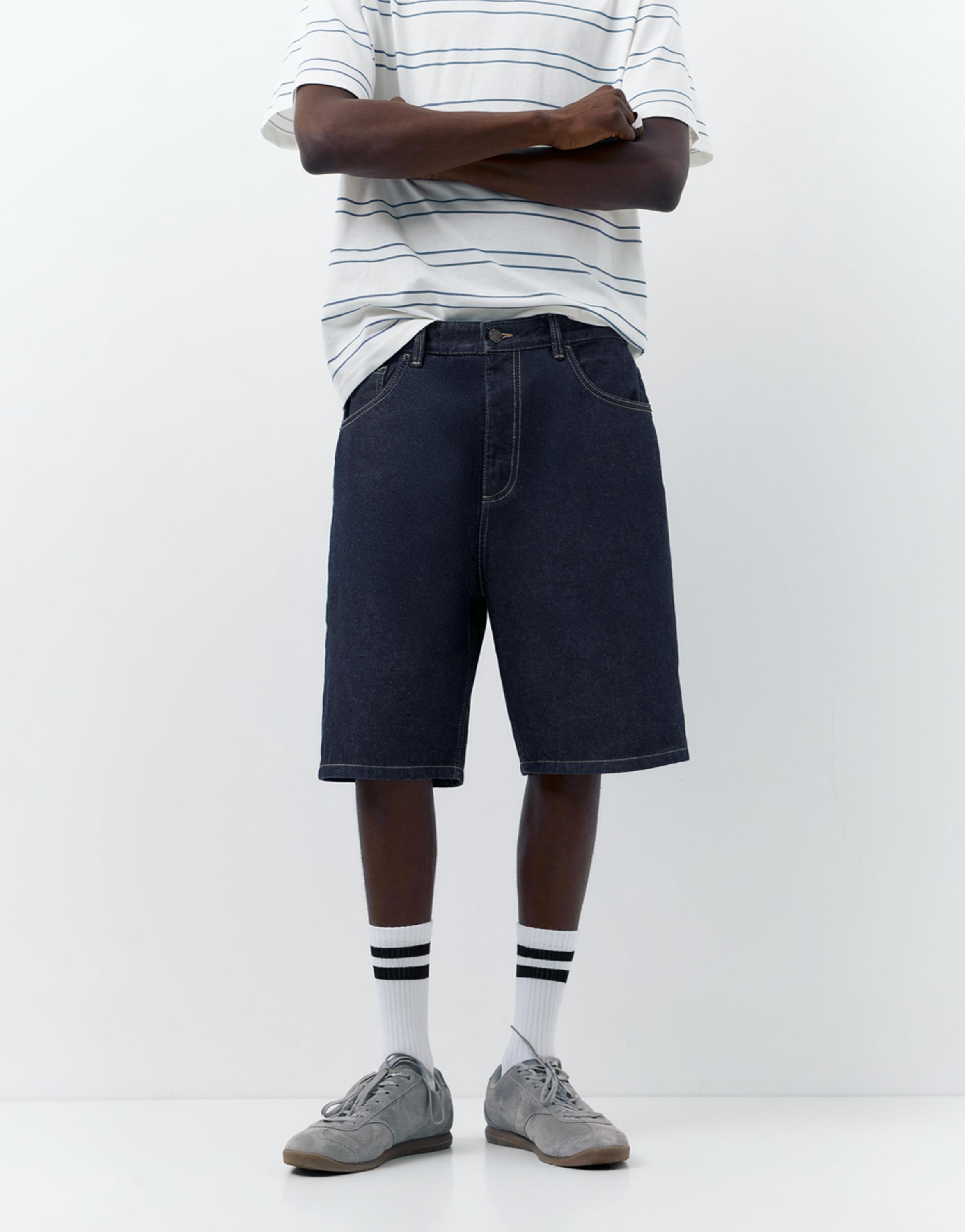 Baggy denim bermuda - Görsel 115