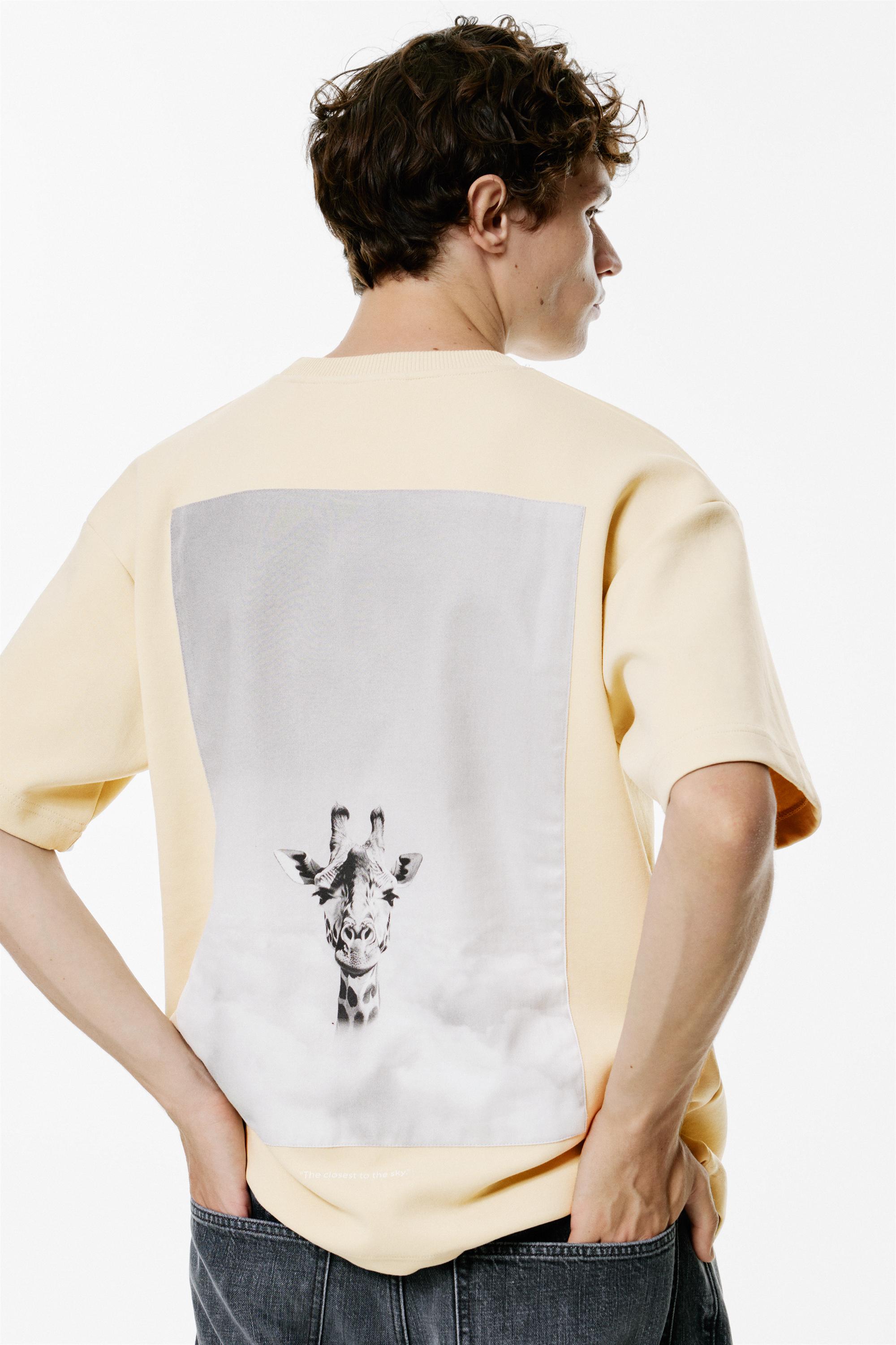 Sweatshirt Mit Kurzen Ärmeln Und Giraffe