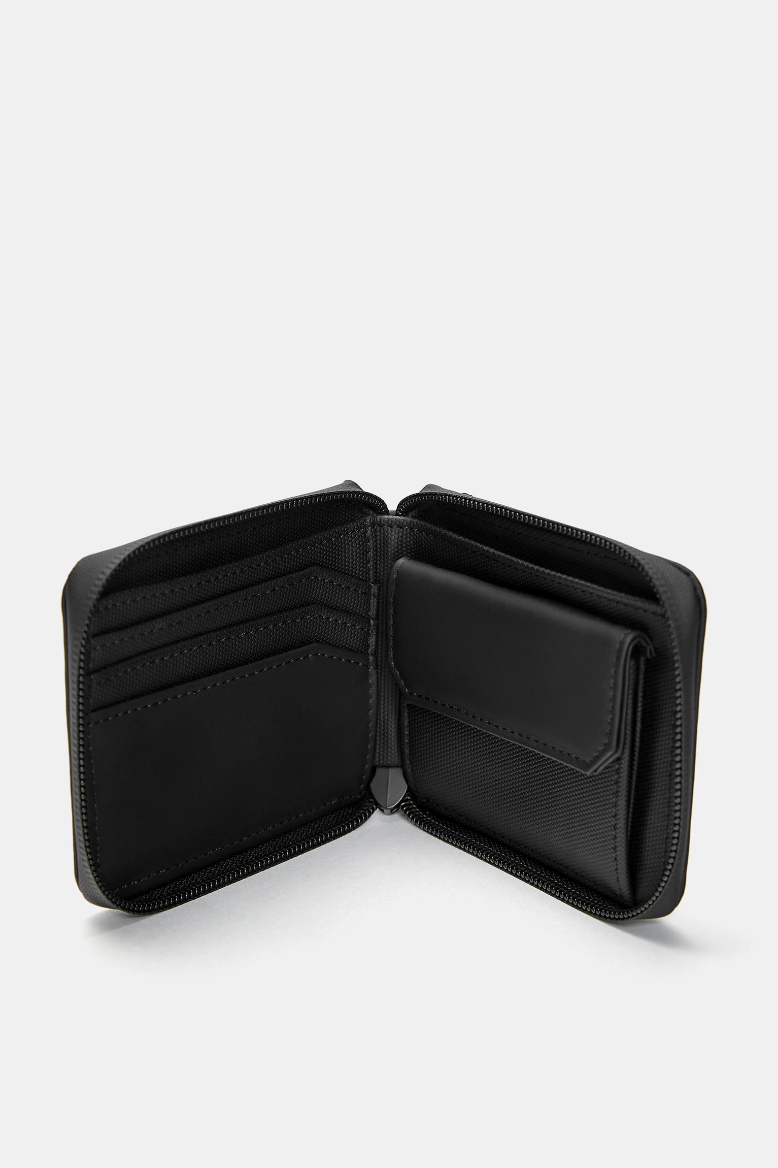 Rubberised wallet — Black
