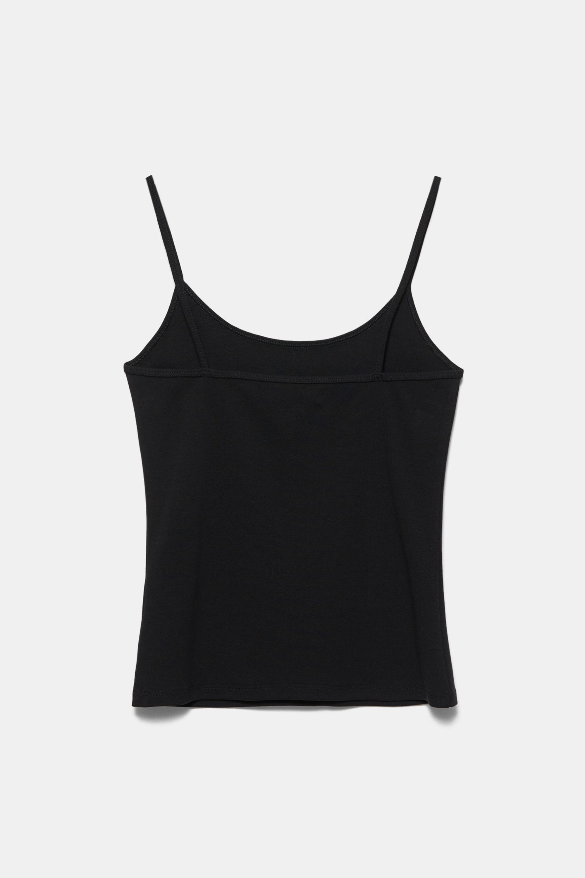 Thin strap top — Black