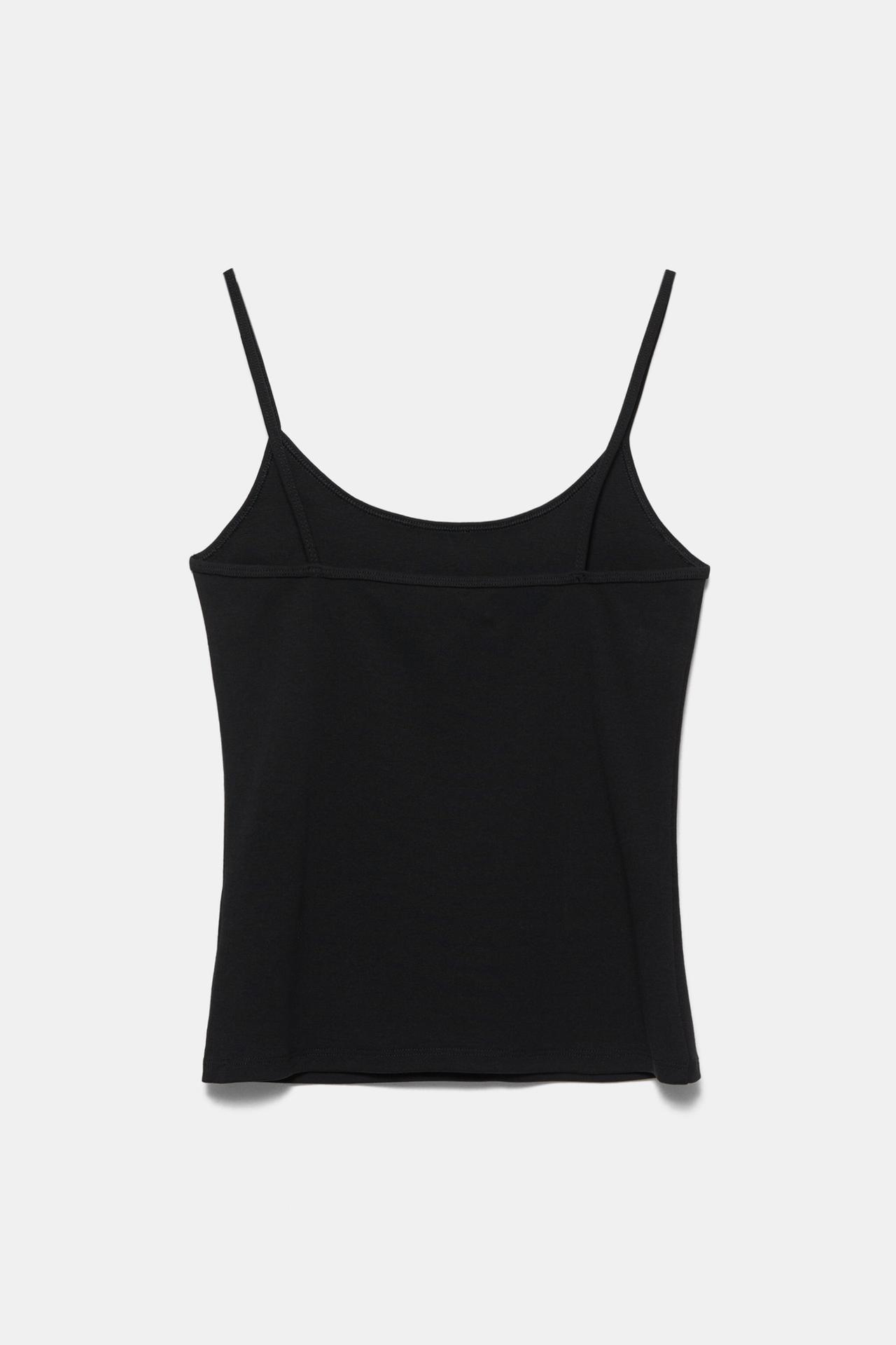 Thin strap top — Black