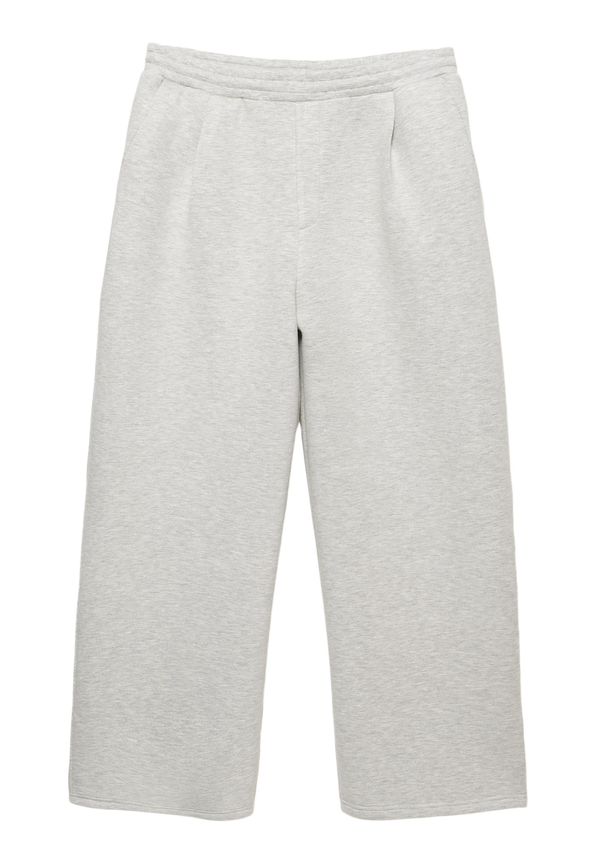 Balloon fit tracksuit bottoms — Grey marl
