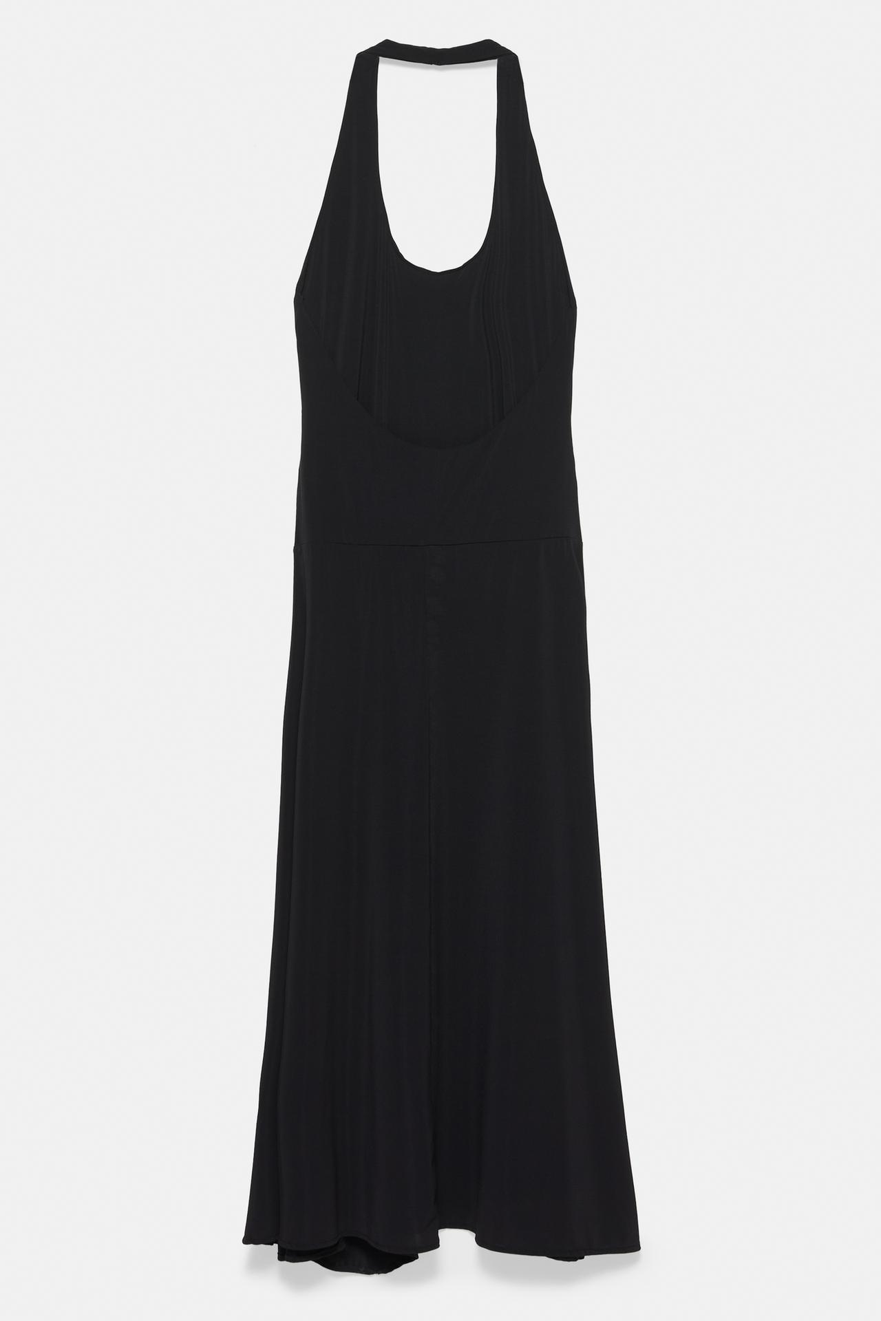 Halter midi dress — Black