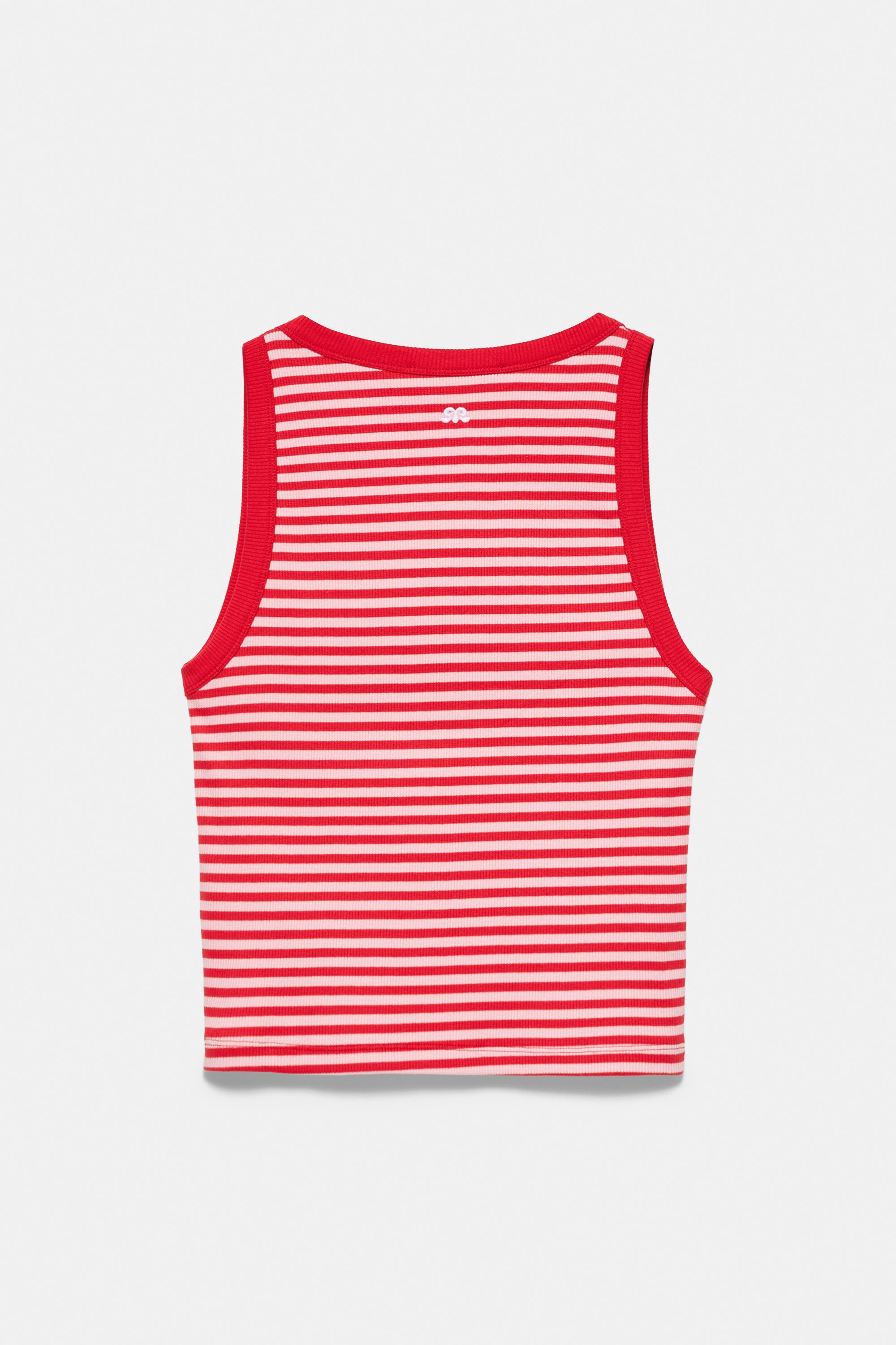 Striped tank top — Pale pink