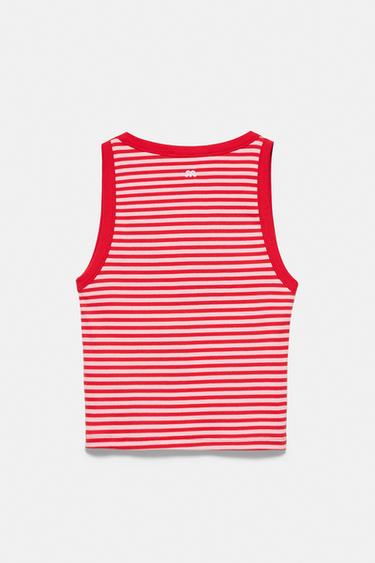 Striped tank top — Pale pink 6