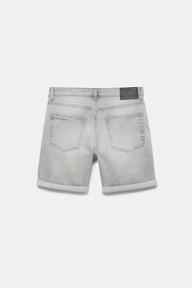 Ripped denim Bermuda shorts — Dark grey 7
