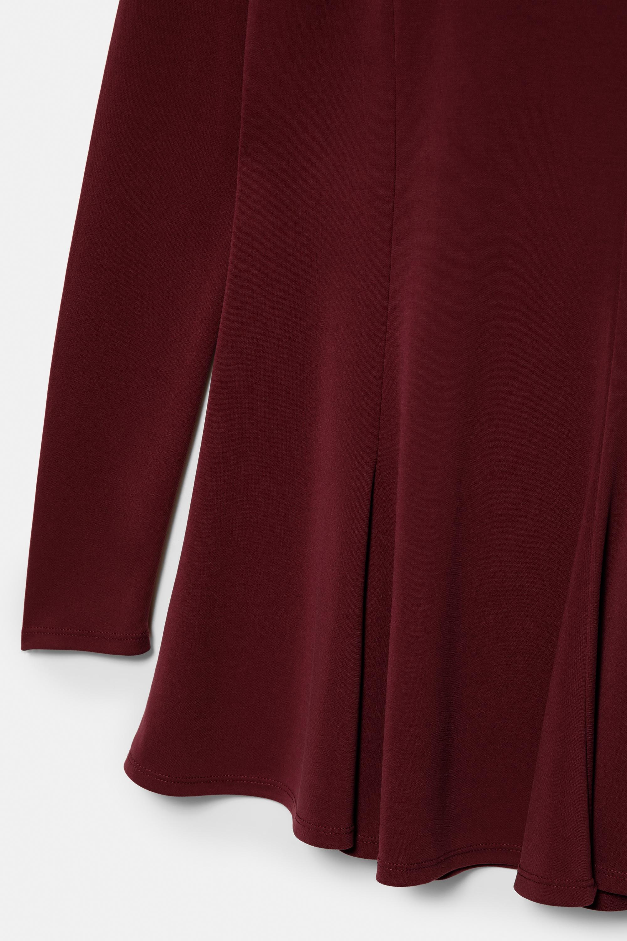 Short cupro dress with a flowing hem