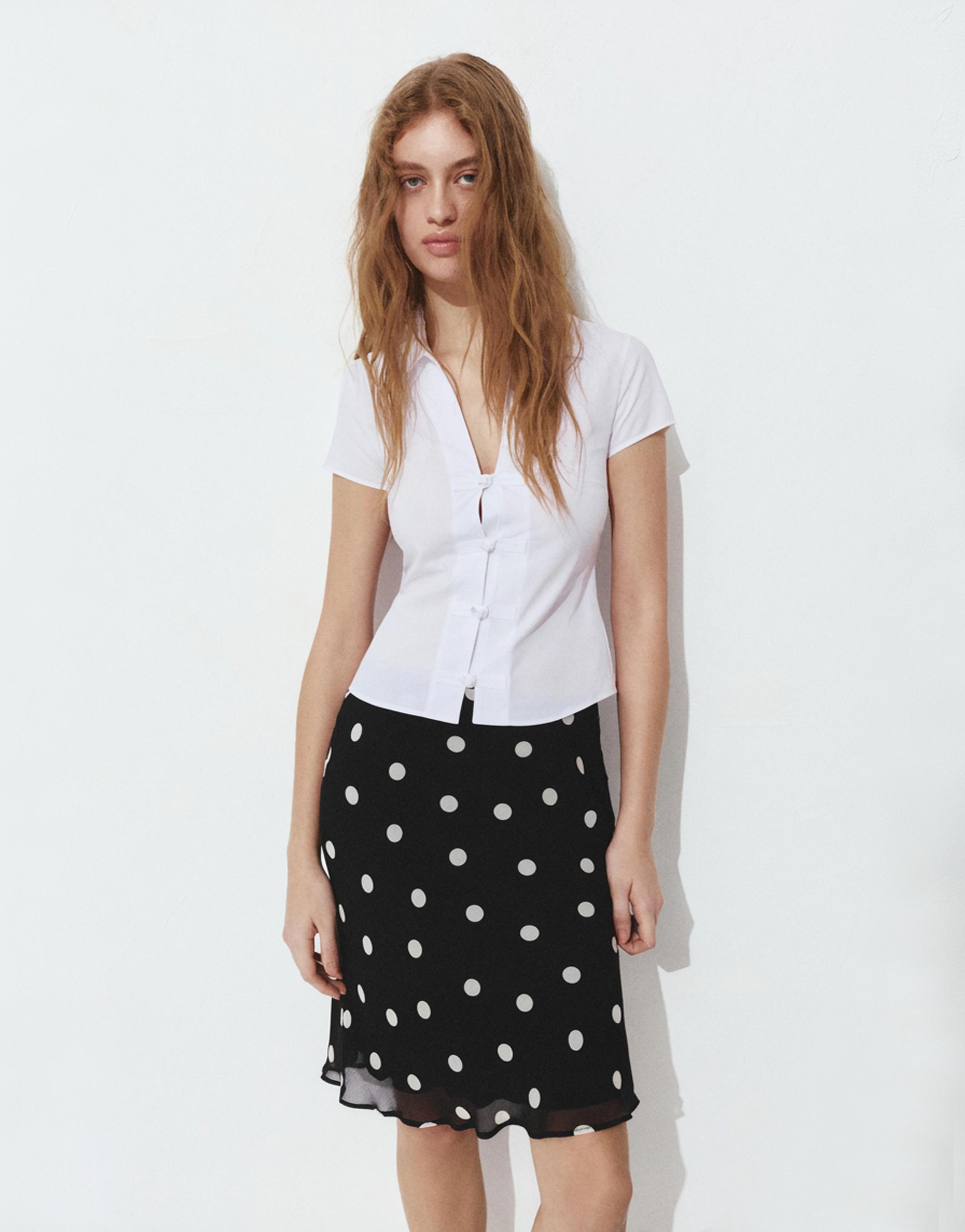 Vücuda oturan kısa kollu gömlek - Görsel 22