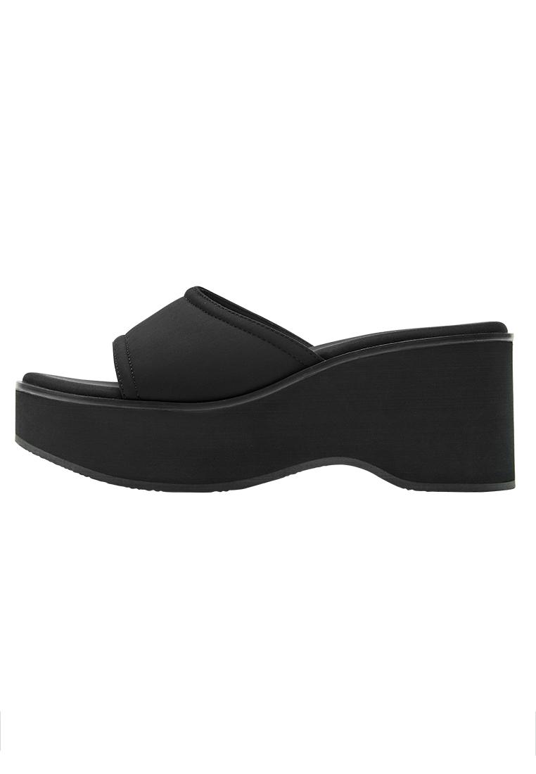 Platform wedge sandals — Black