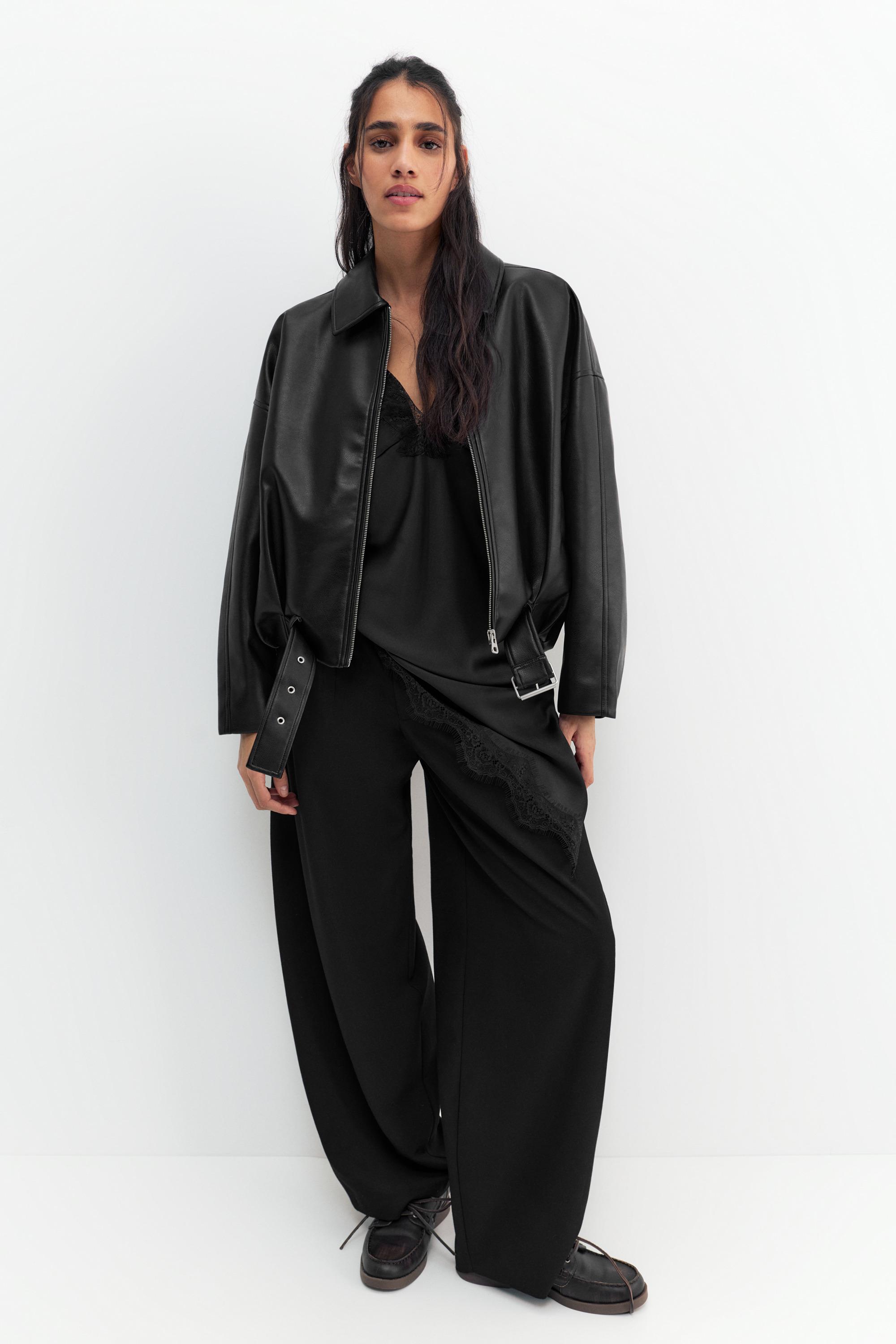 Suni deri balon ceket - Görsel 9