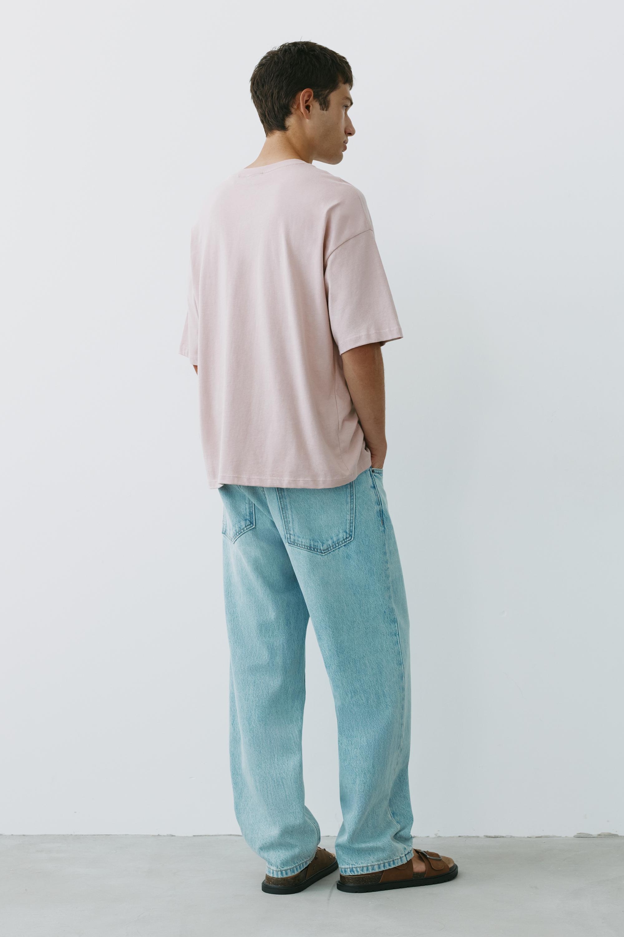 Relaxed fit bicycle embroidery T-shirt — Pale lilac