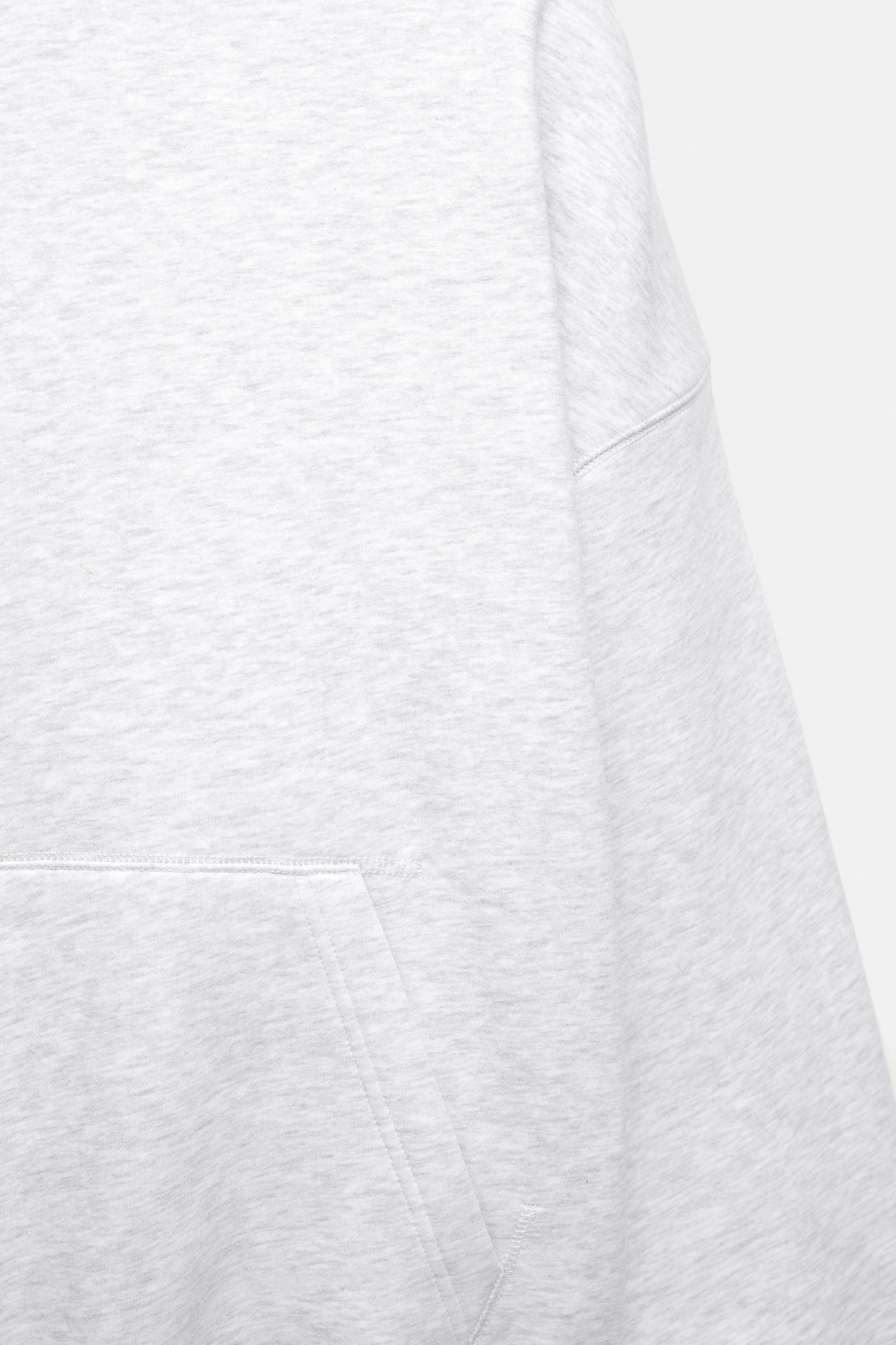 Boxy hoodie — Pale marl
