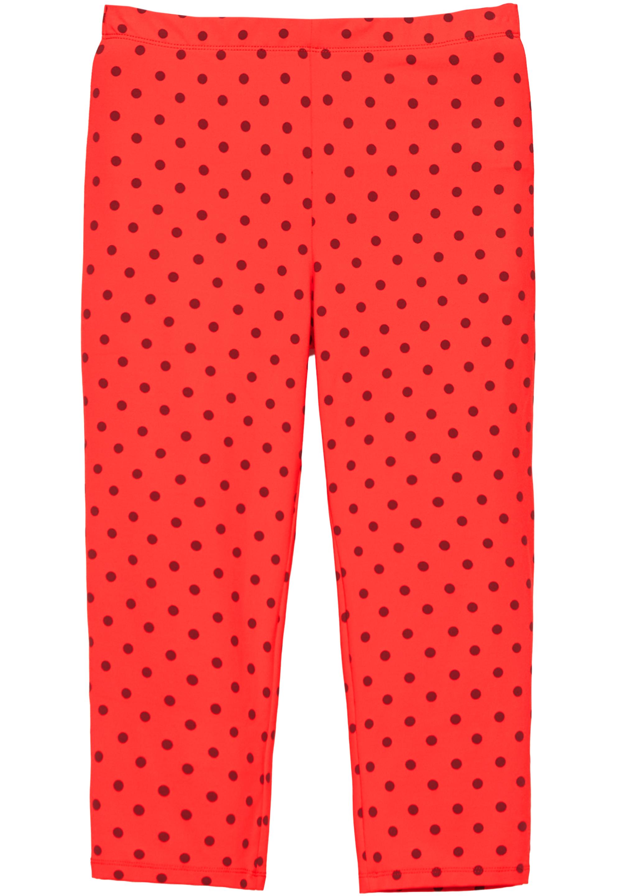 Polka dot capris — Red