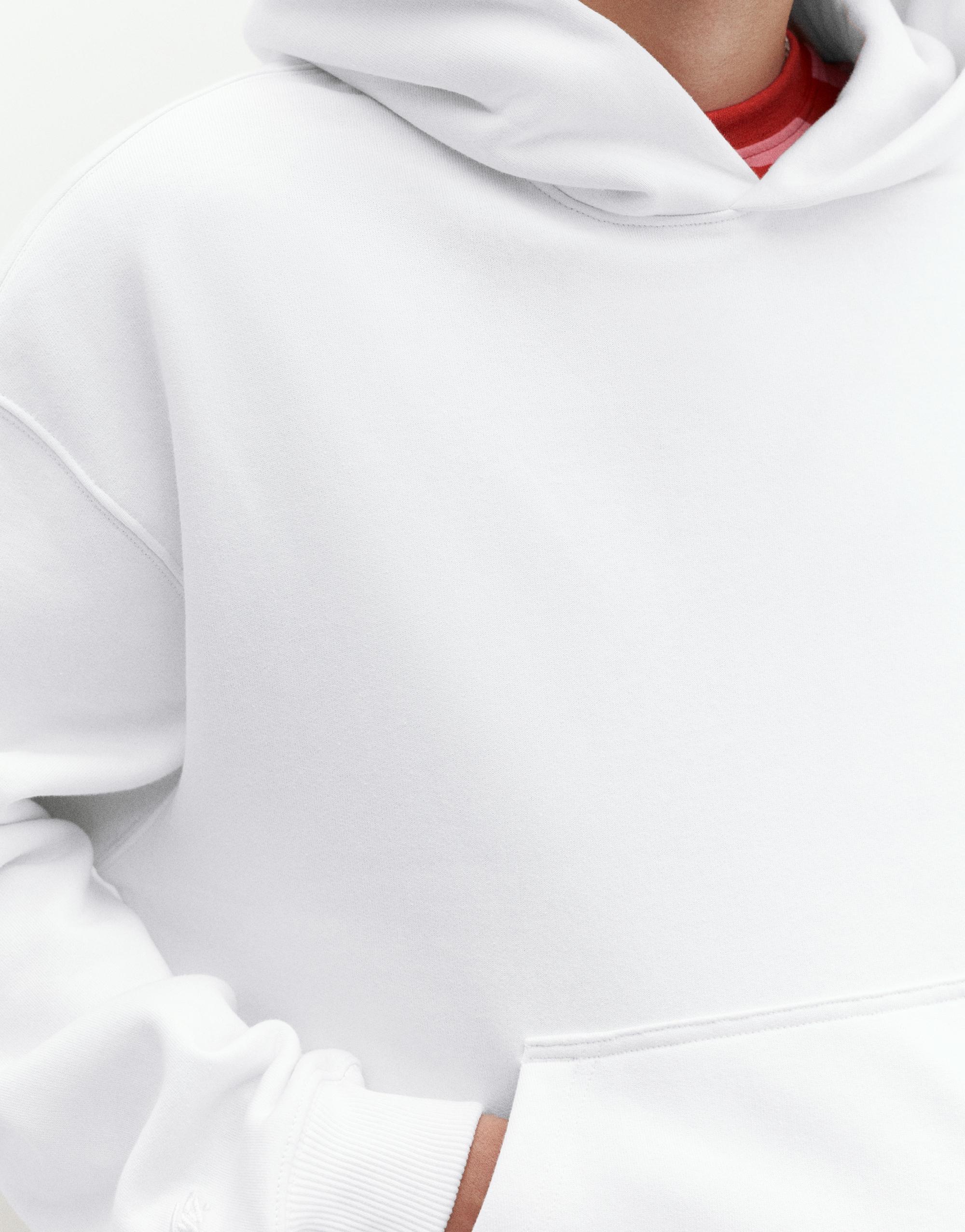 STWD boxy-fit logo hoodie — Off white