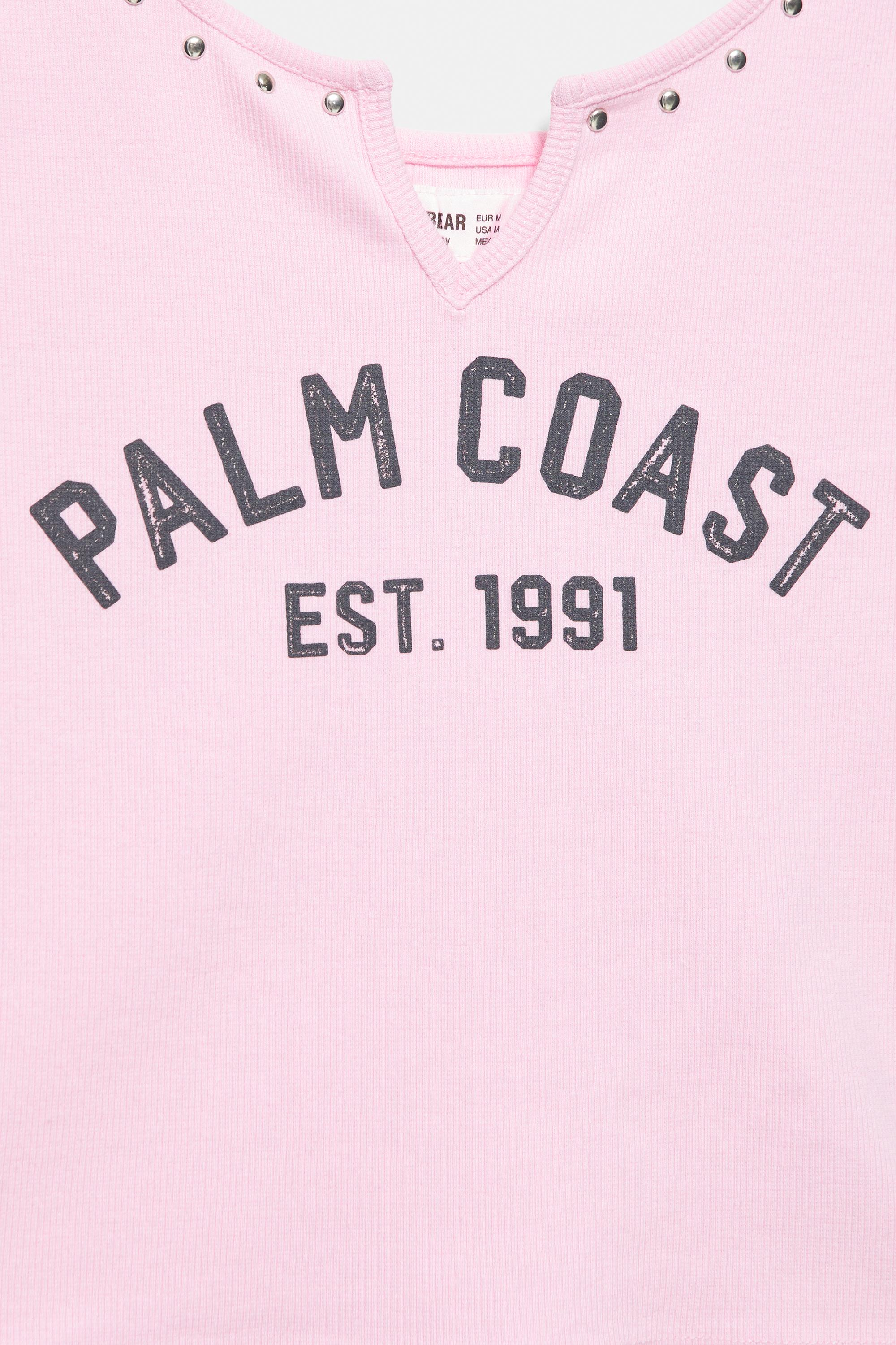 Pink studded tank top — Pink