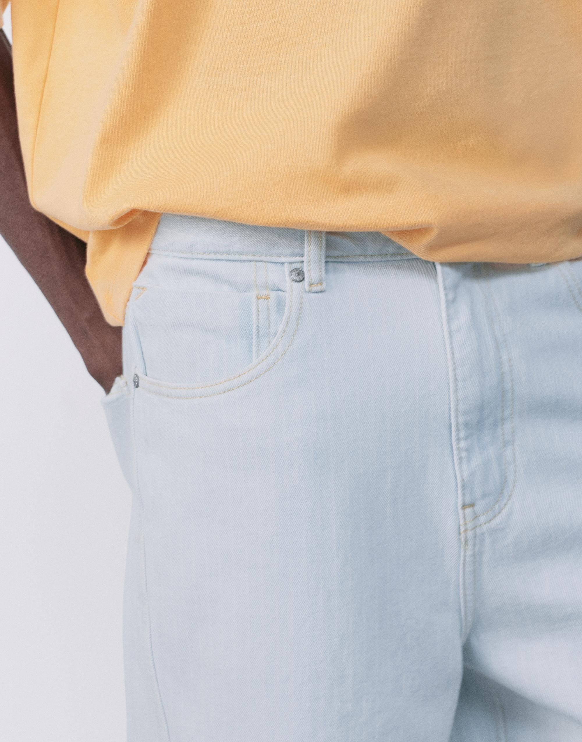 Relaxed-fit seam detail denim Bermuda shorts — Blue