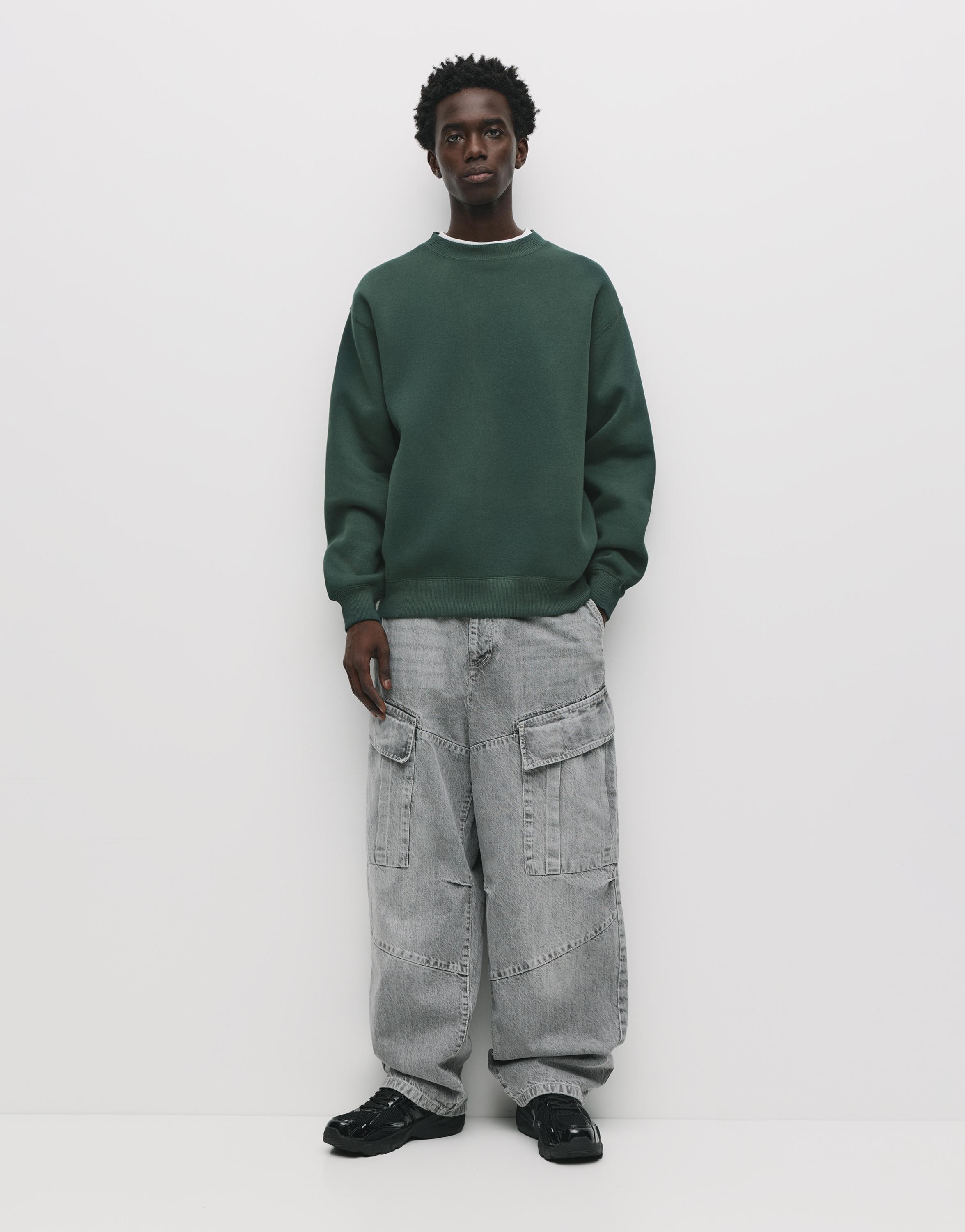 Basic bisiklet yaka sweatshirt - Görsel 84