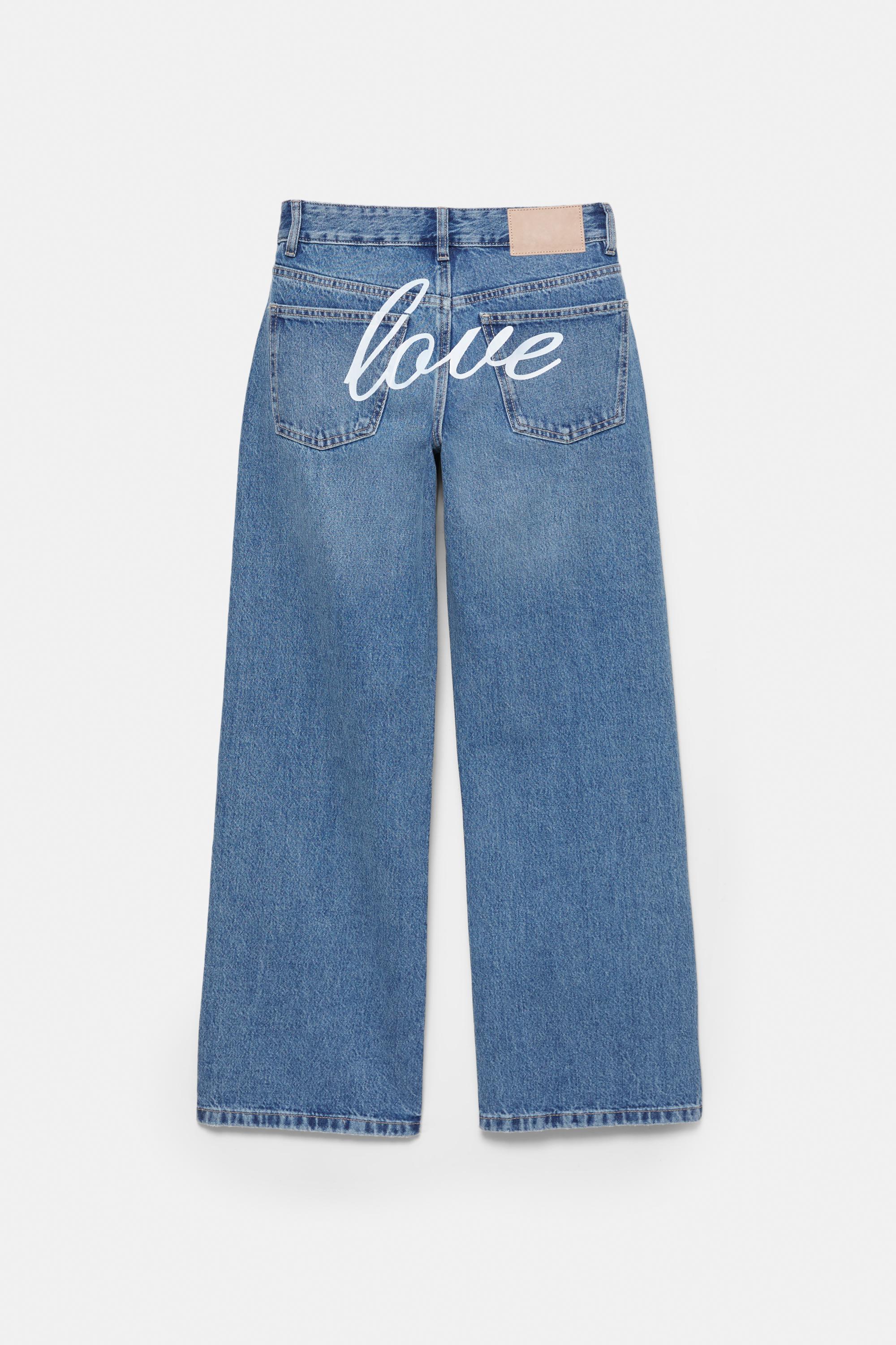 Low-rise straight-leg jeans — Medium blue