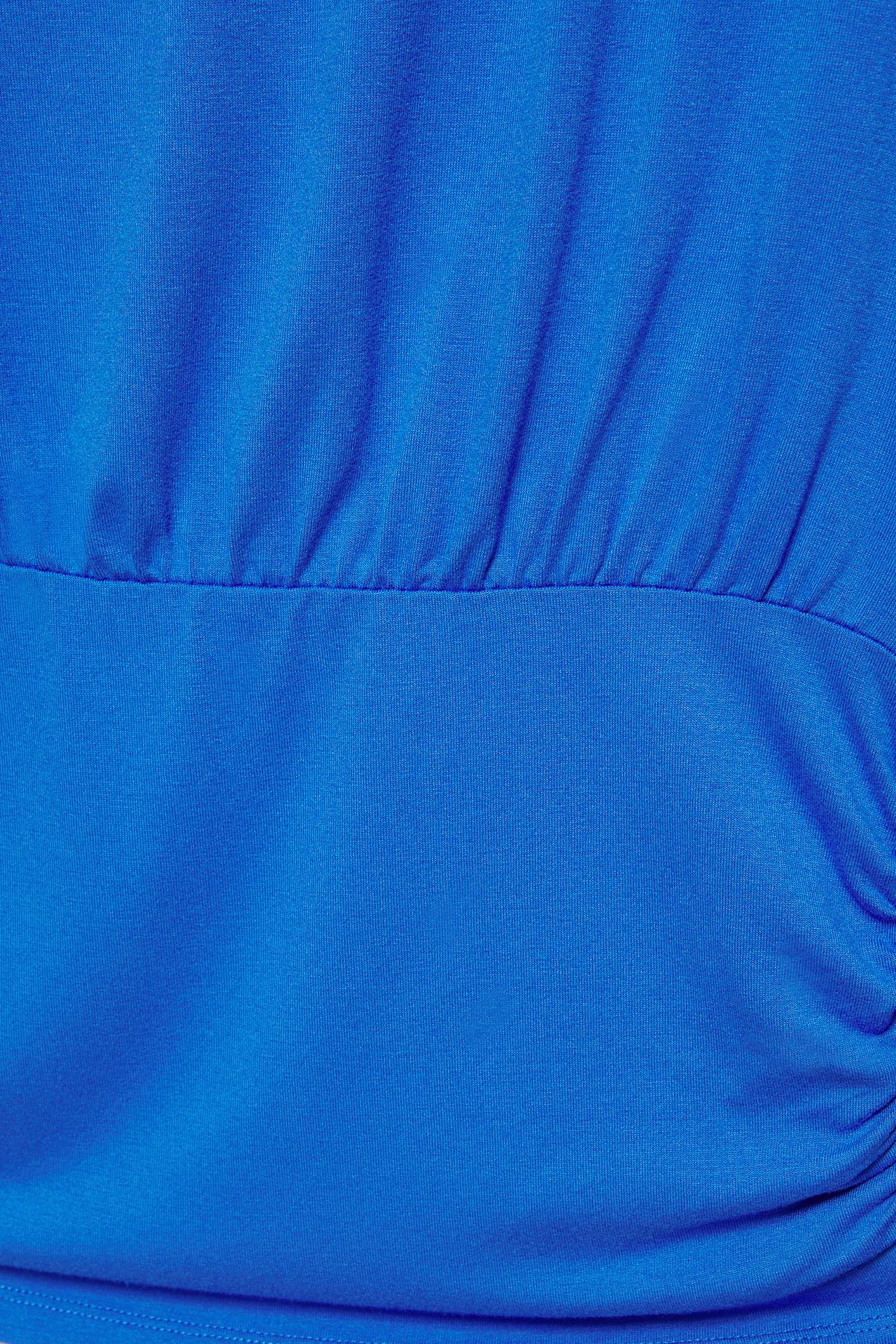 Asymmetric top with waistband — Deep blue