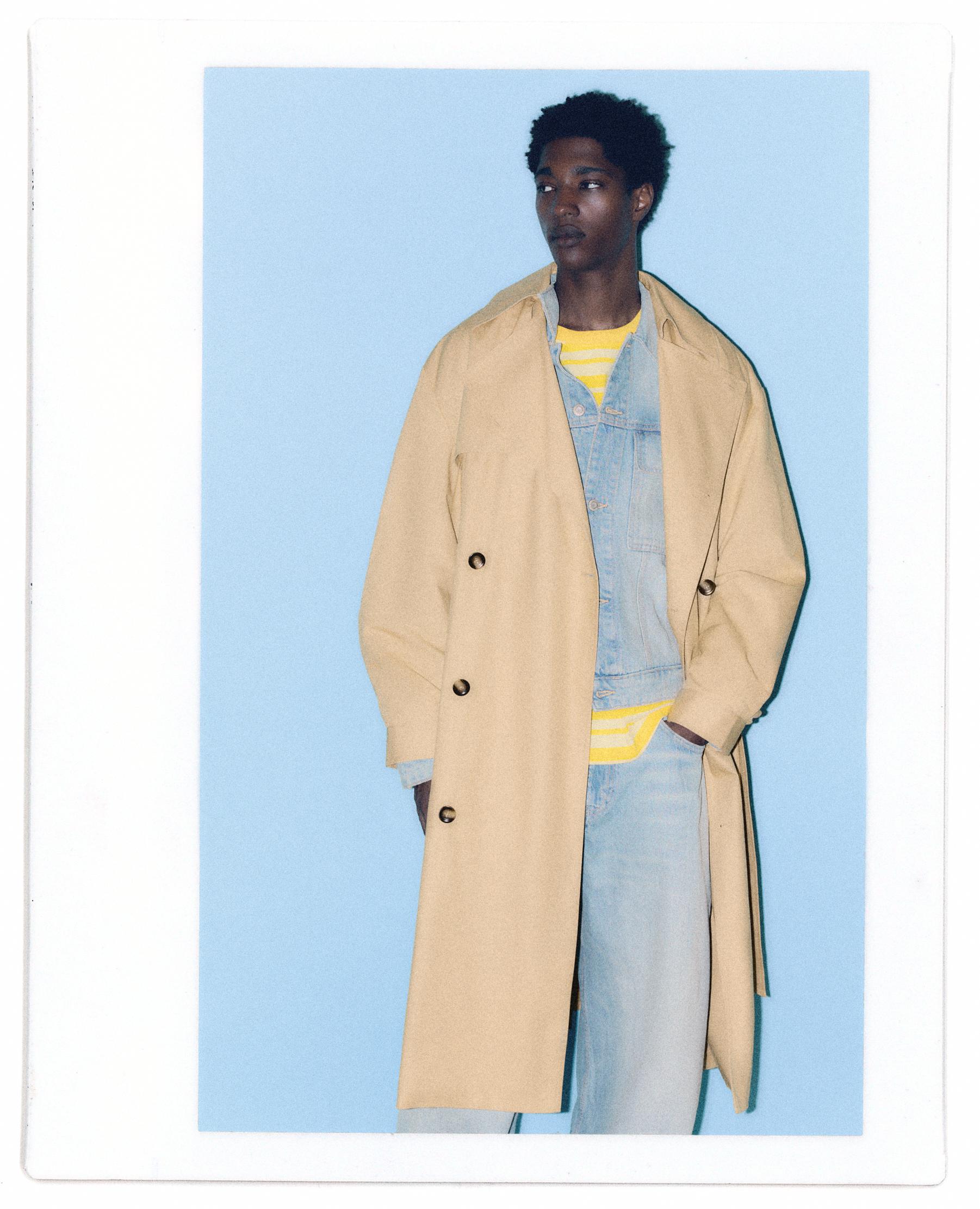 Long belted trench coat — Sand