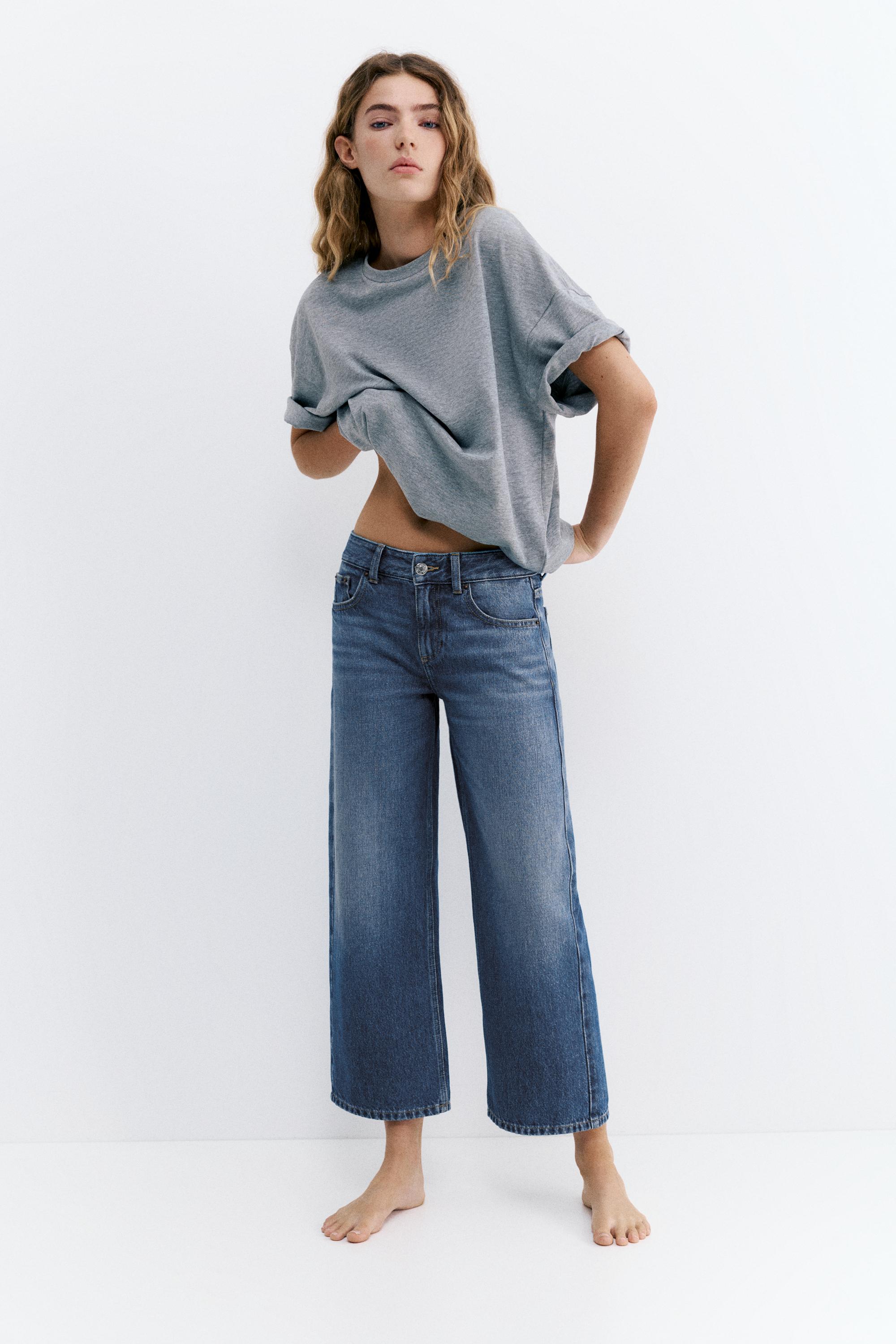 Jeans Culotte A Vita Bassa