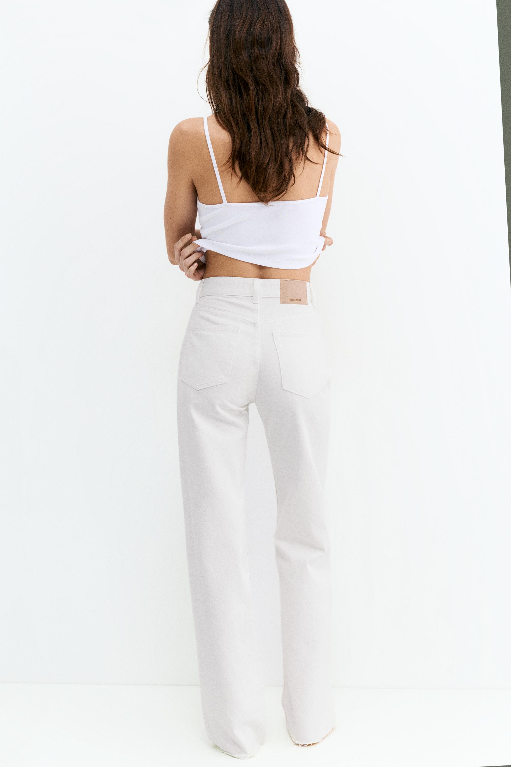 Yüksek bel geniş paça jean - Görsel 133