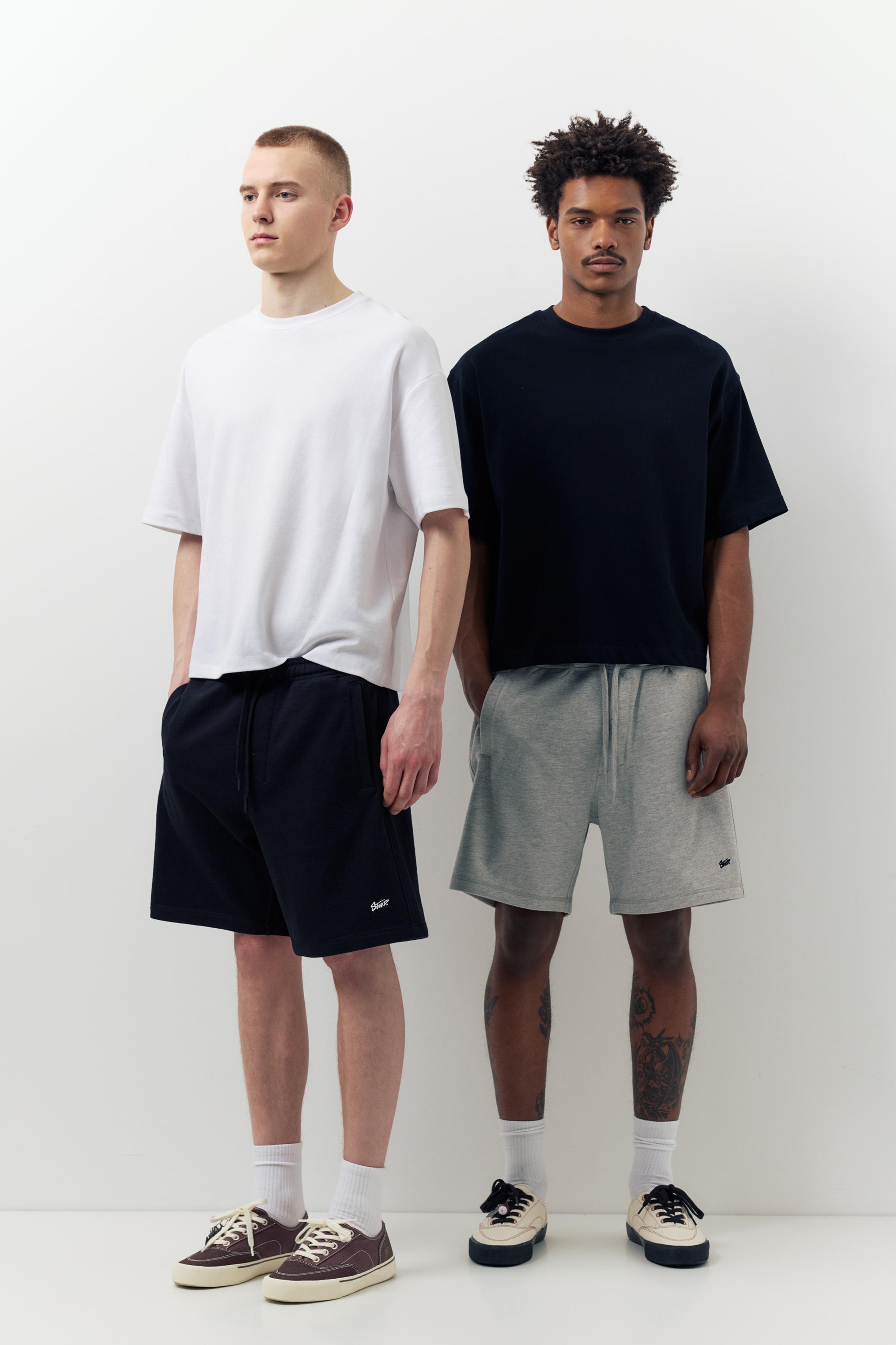 2-pack of STWD Bermuda short sweatpants — Black