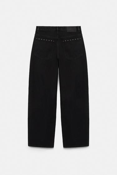 Studded wide-leg jeans — Black 7