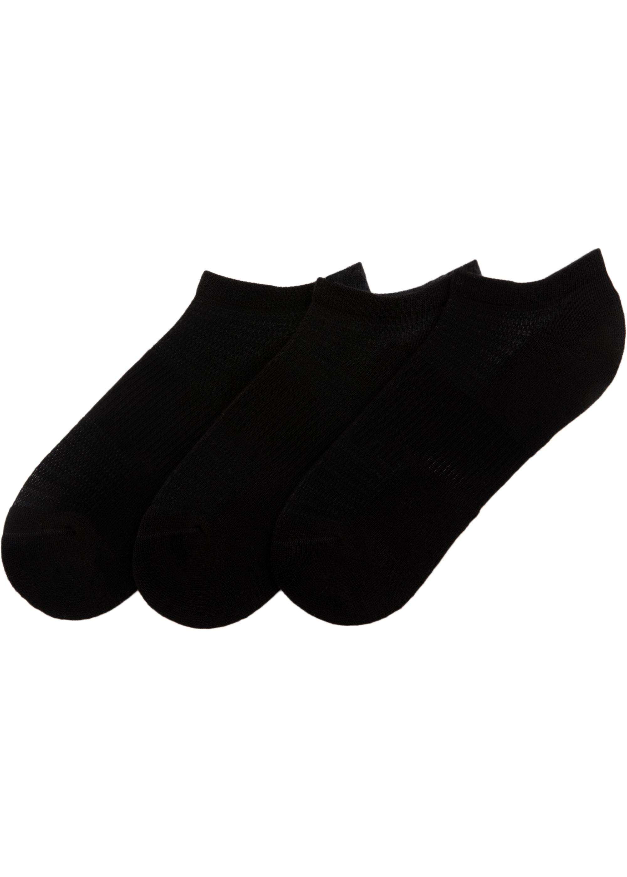 3-pack of short black socks — Black (alternate view)