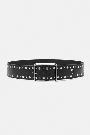Wide studded belt — Black 1