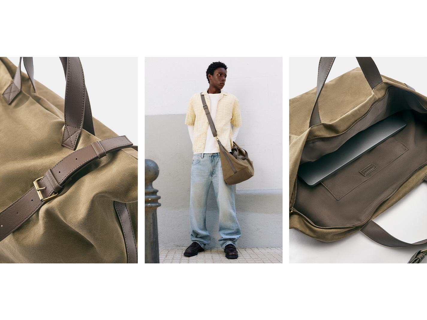 Canvas tote bag — Camel
