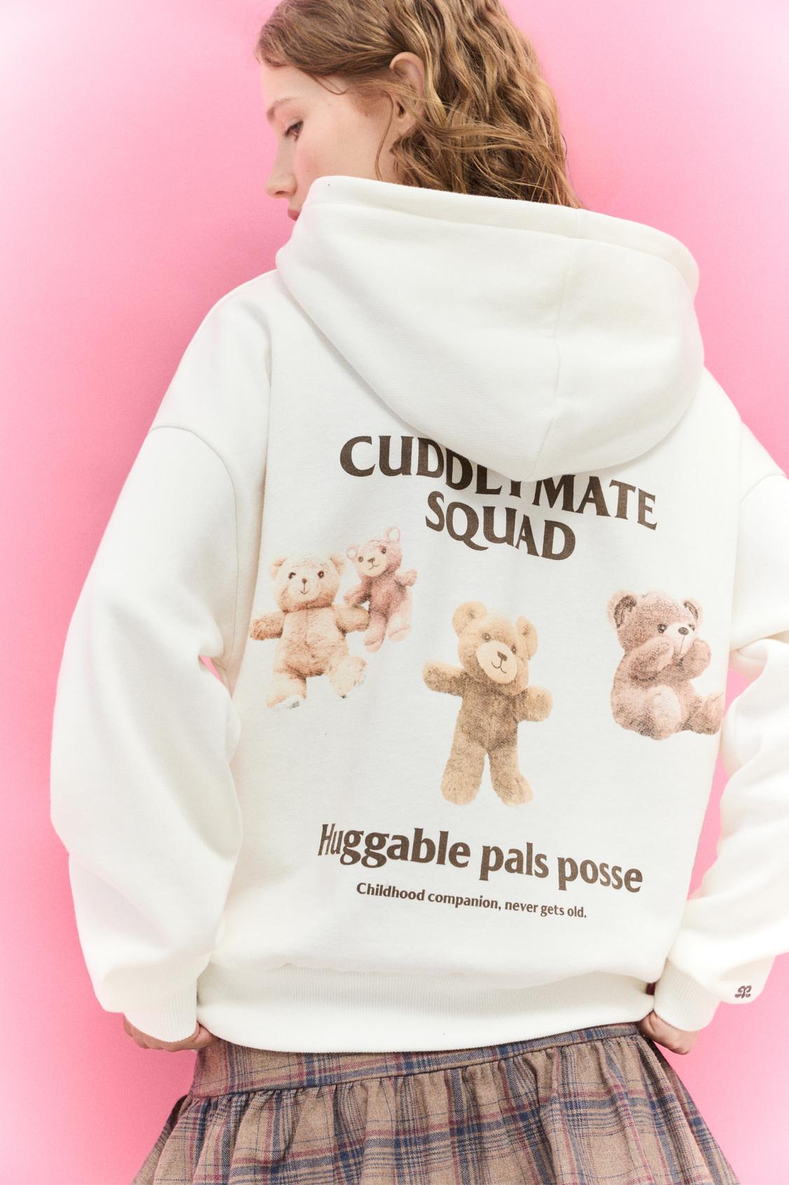 Bear Hoodie Sweat Capuche Pull And Bear Pull And Bear Hoodie Pink