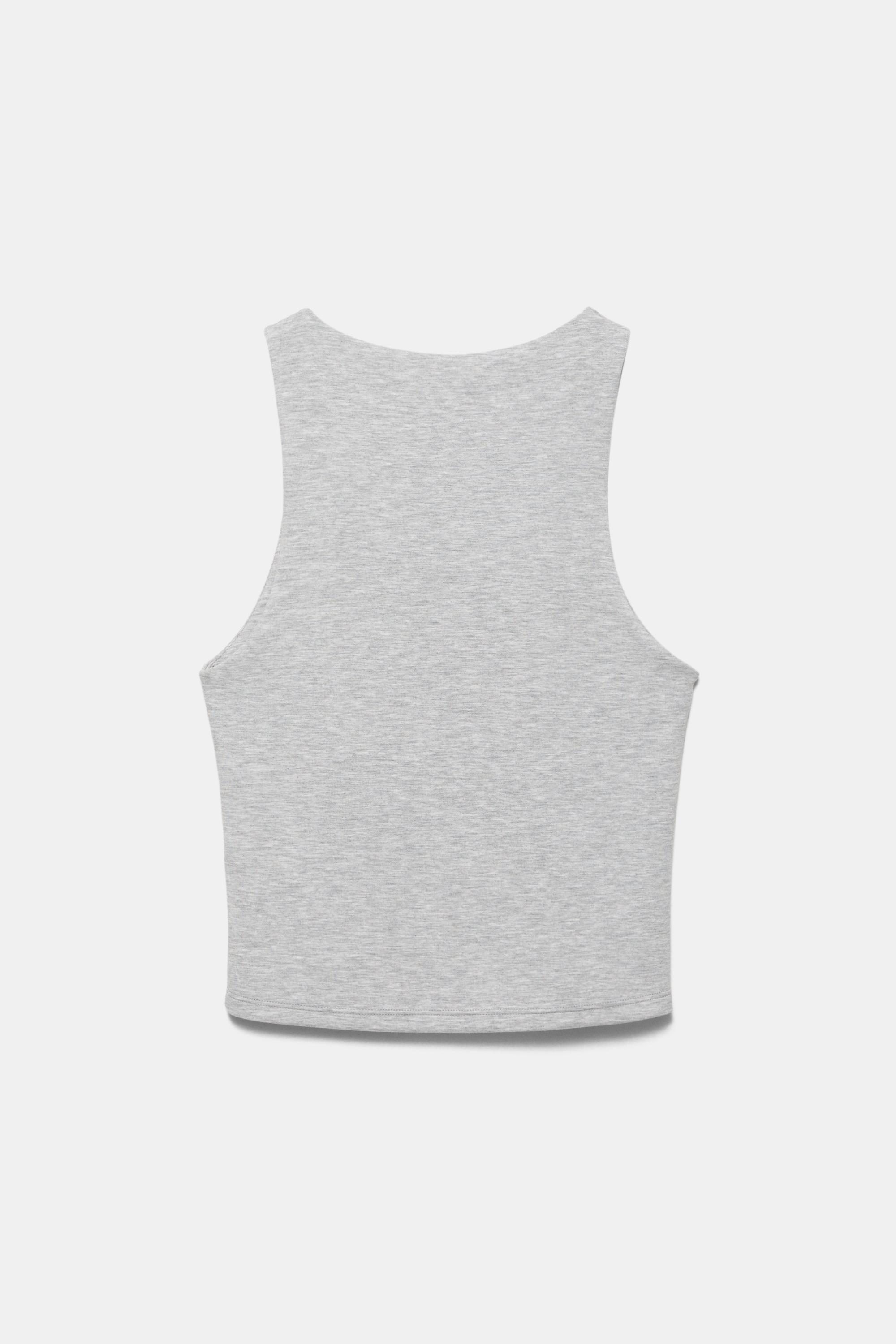 Soft-touch tank top — Grey marl